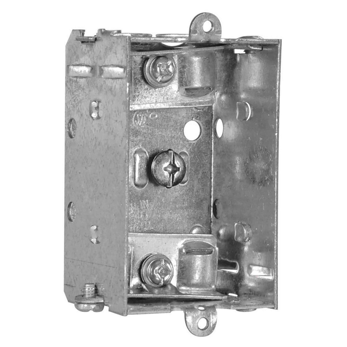 Boîte électrique rectangulaire regroupable pour (1) dispositif, 1-1/2'' de profondeur (8 po3)