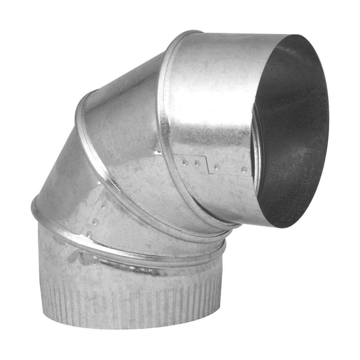 Coude réglable de 90° en acier galvanisé de calibre 30, 6"  