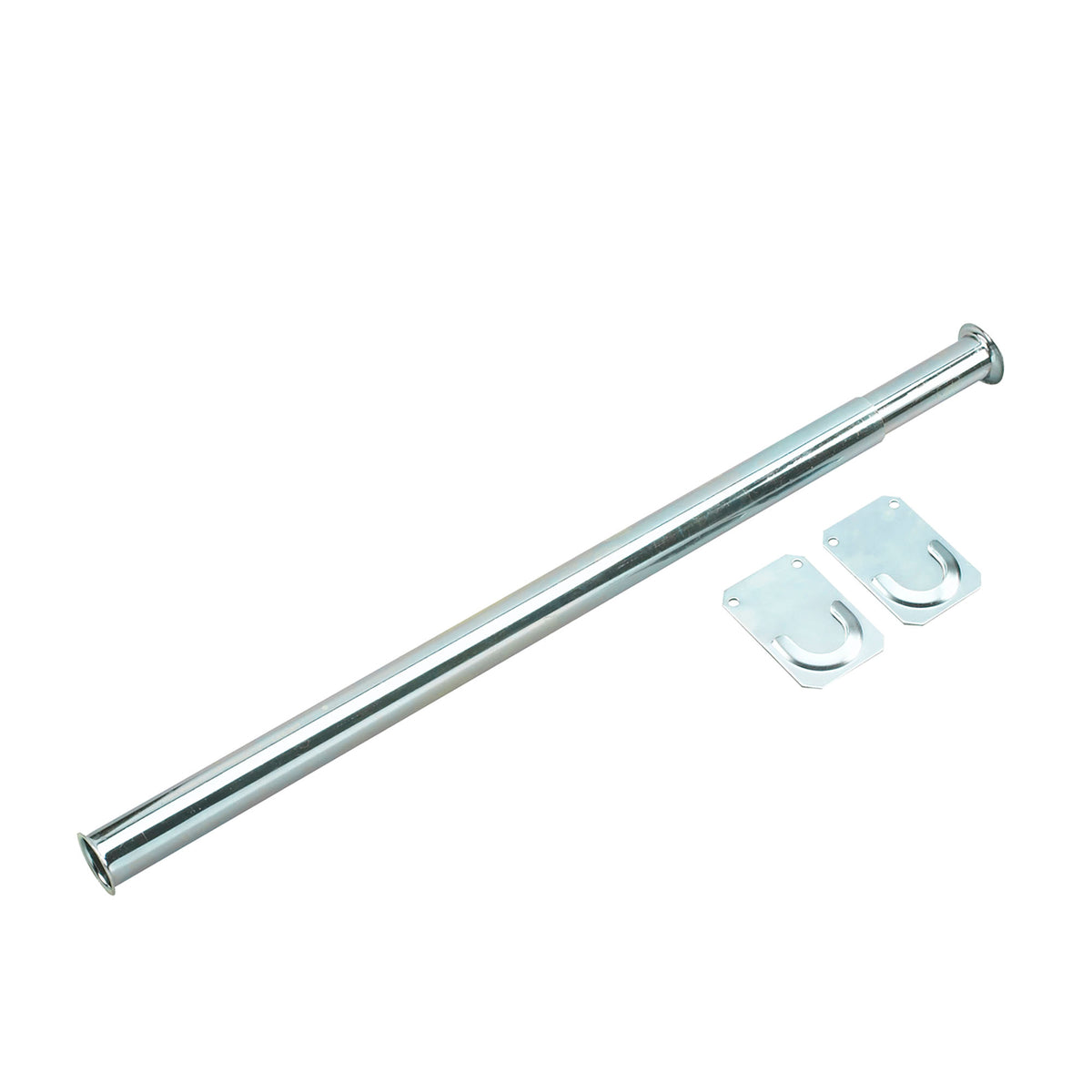 Tringles réglables zinc avec embouts séparés, 72'' à 96''