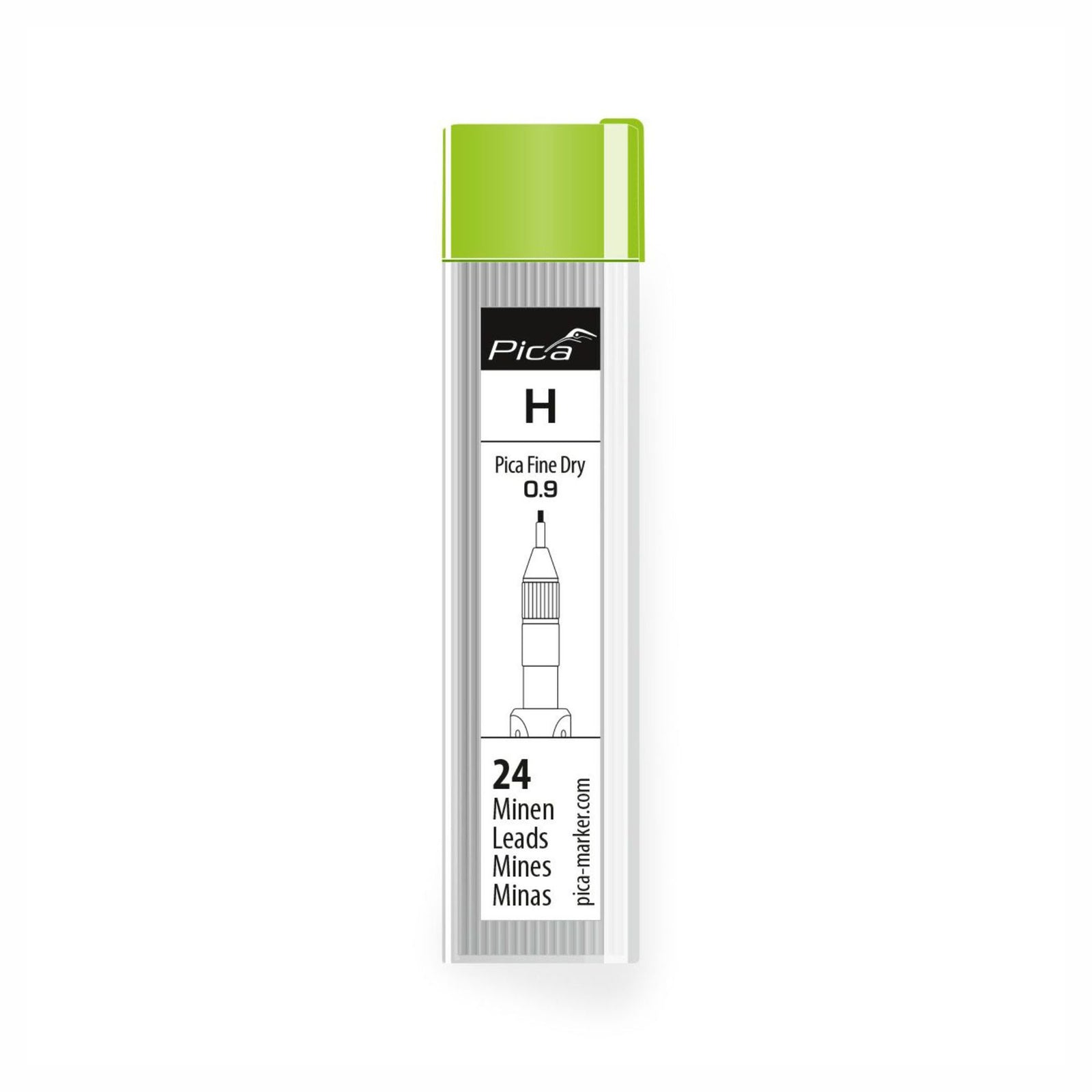 Mines de rechange Pica Fine Dry graphite H, 24 unités