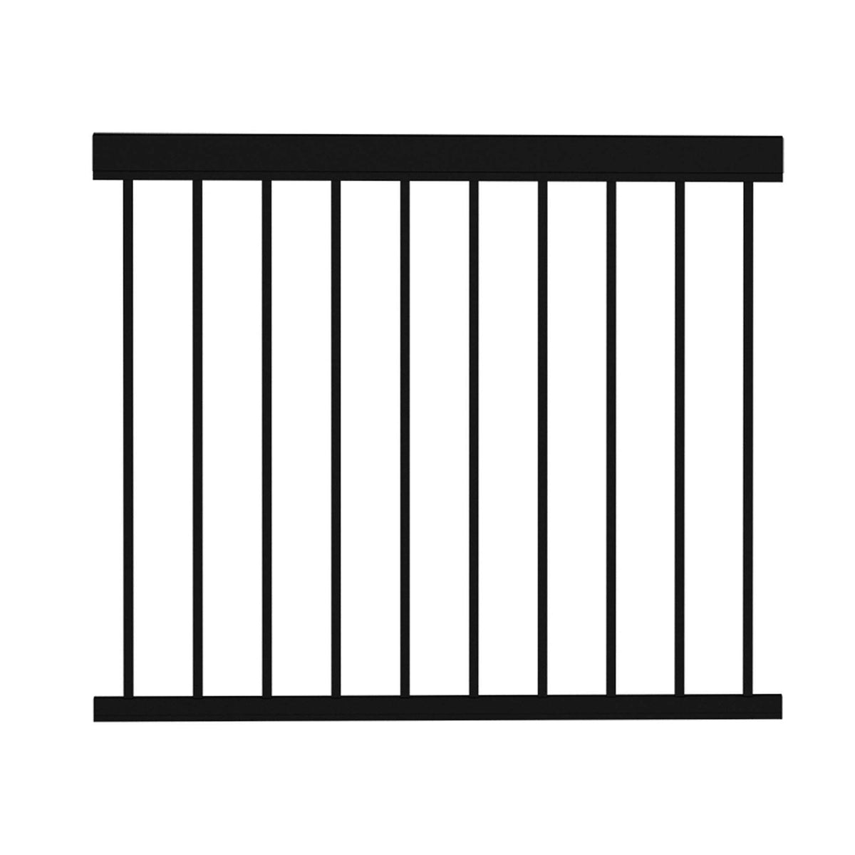 Ensemble de rampe noir Legacy en aluminium pour piscine, 48'' x 59''
