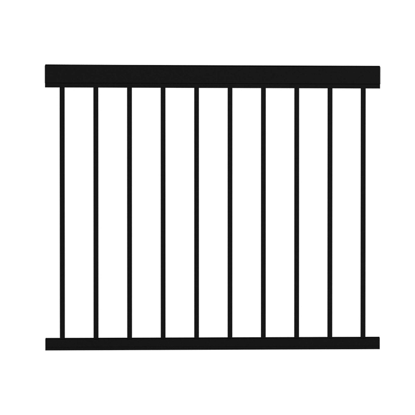 Ensemble de rampe noir Legacy en aluminium pour piscine, 48'' x 59''