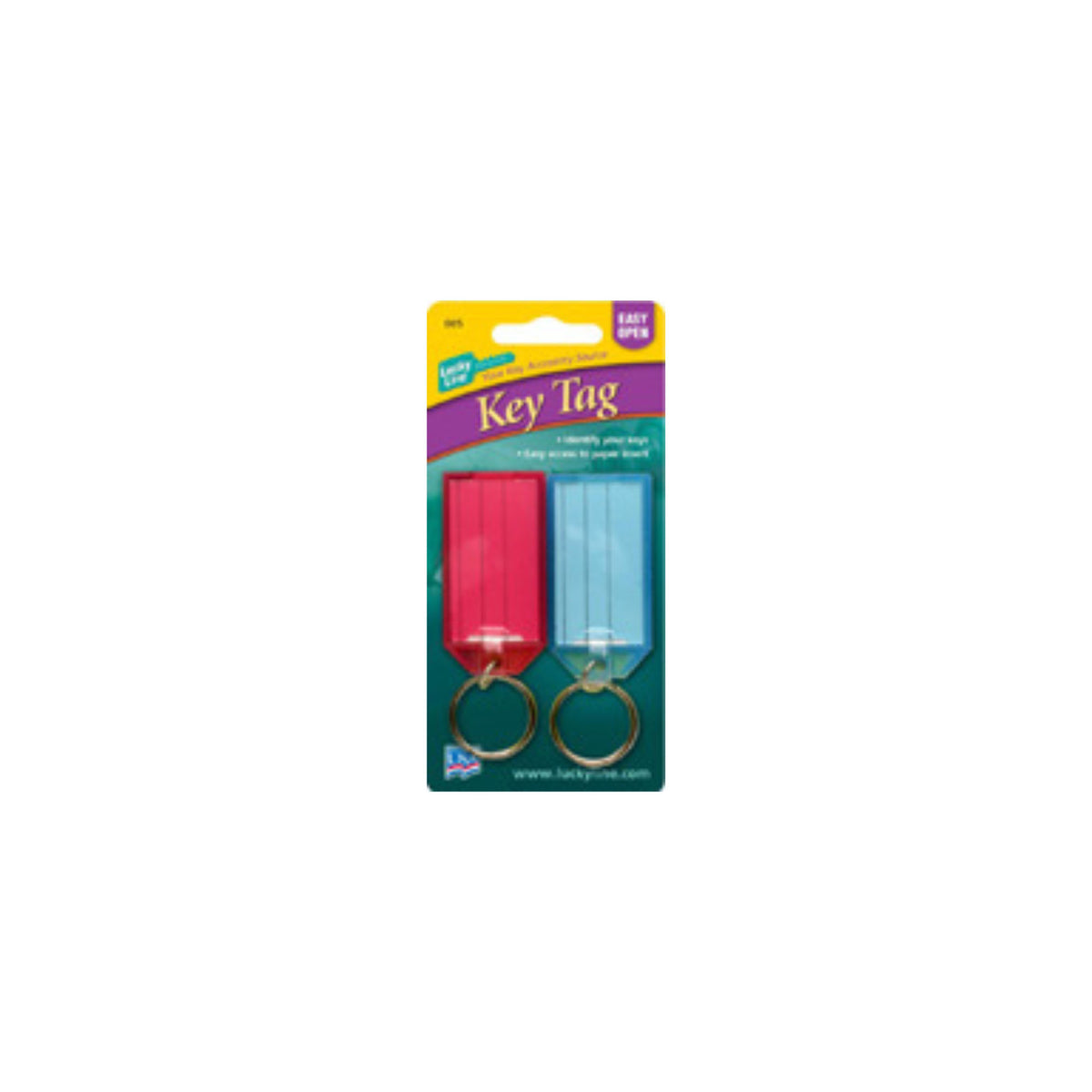 Porte-clés avec étiquette d’identification, couleurs assorties (2 unités)