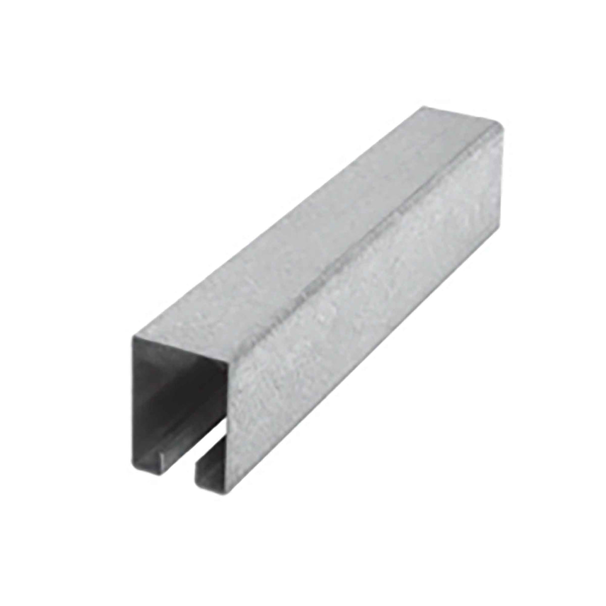 Rail carré standard en acier galvanisé, 12'