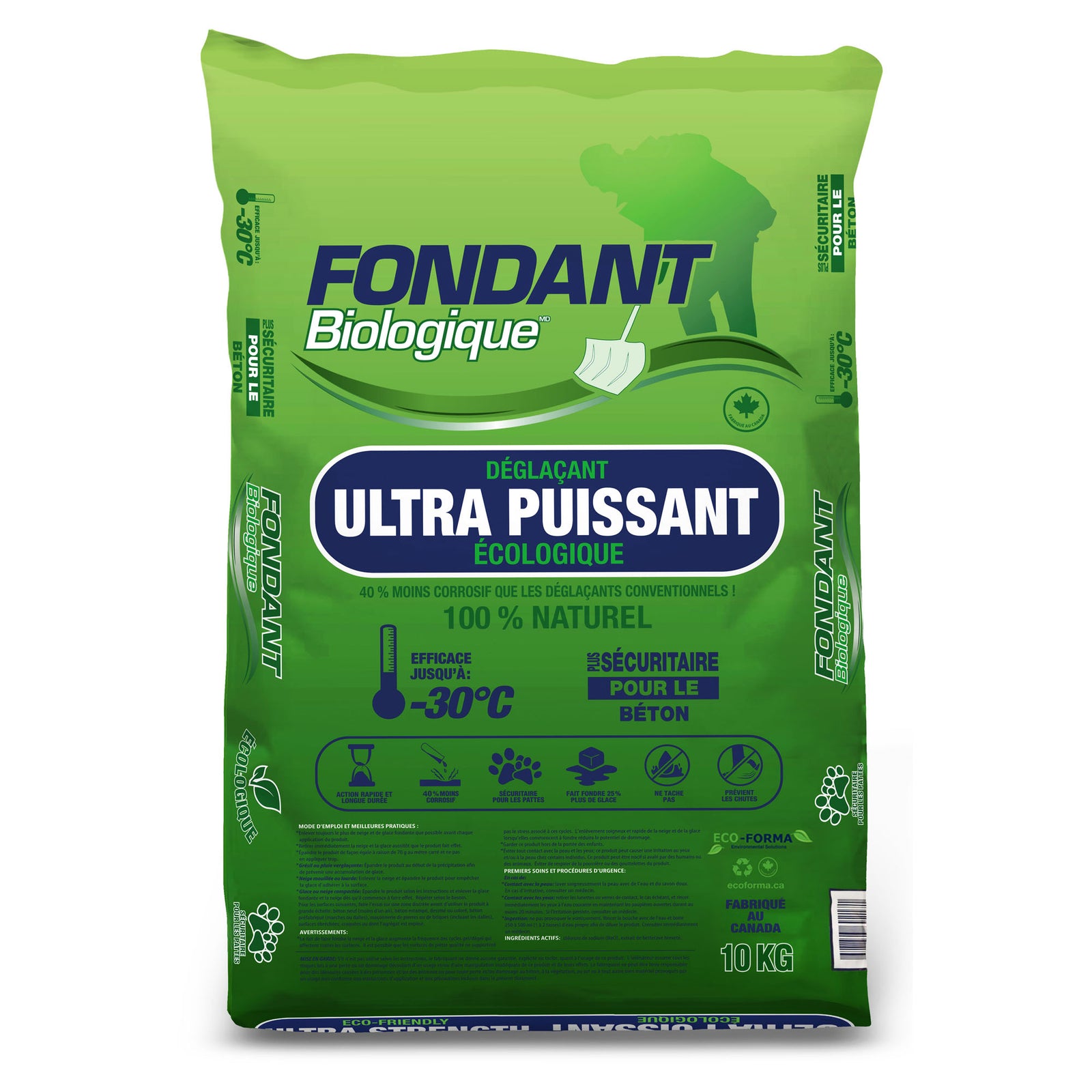 Déglaçant écologique ultra puissant, 10 kg