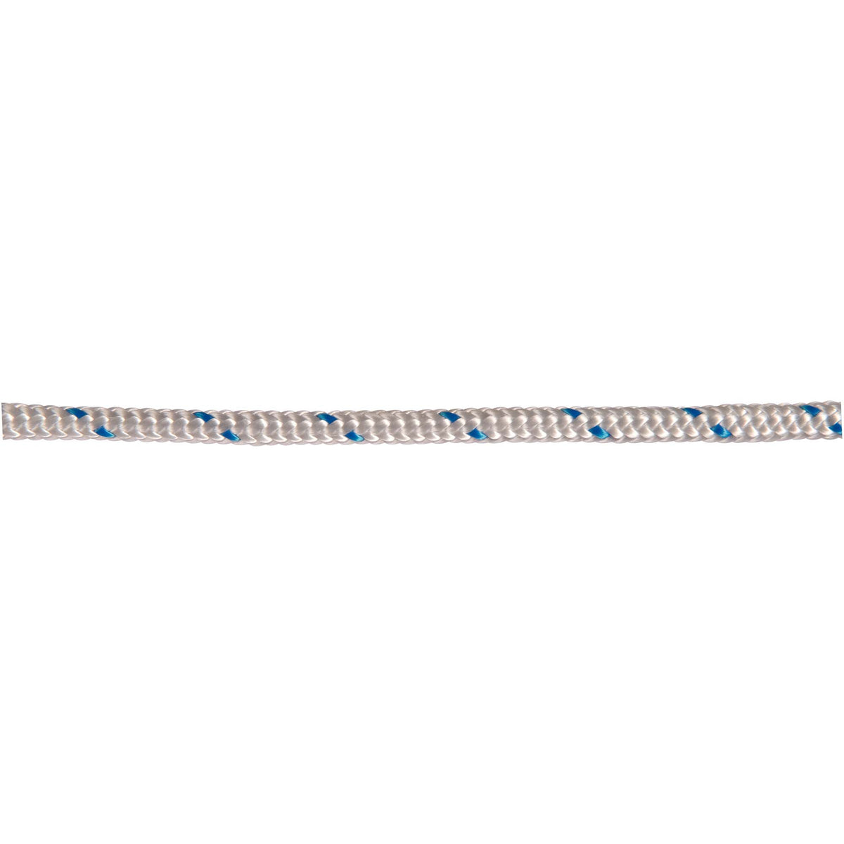 Corde à linge tressée en polyester de 1/4'', blanche et bleue - 150'