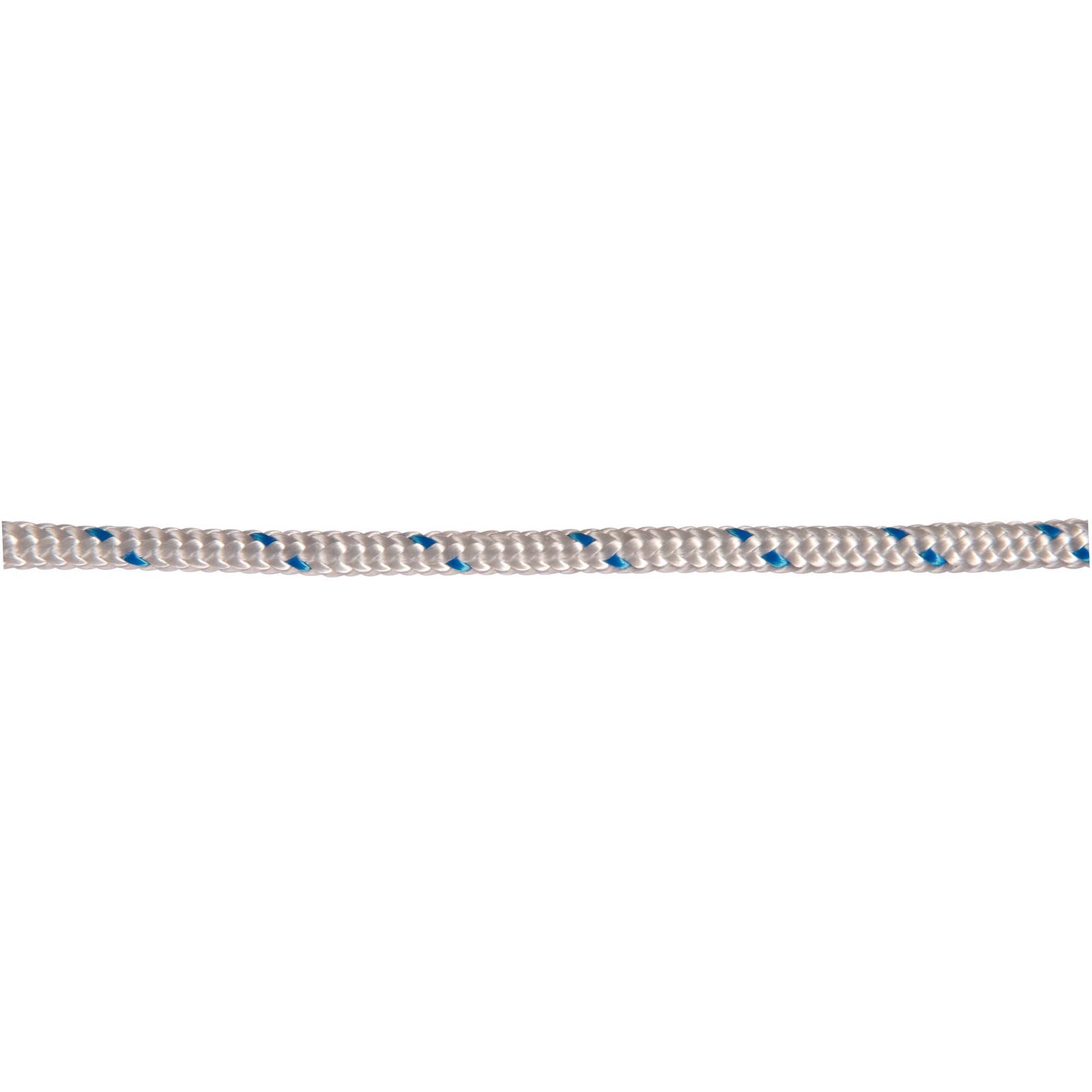 Corde à linge tressée en polyester de 1/4'', blanche et bleue - 150'