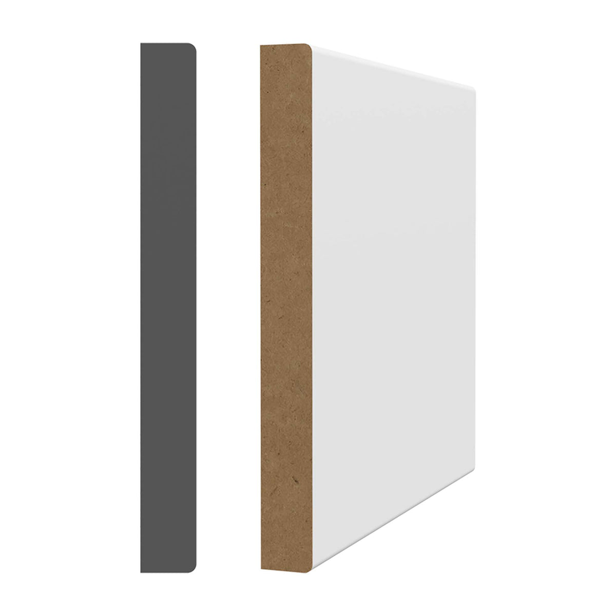 Plinthe en MDF avec apprêt blanc 3/2'' x 3-1/2'' x 16'