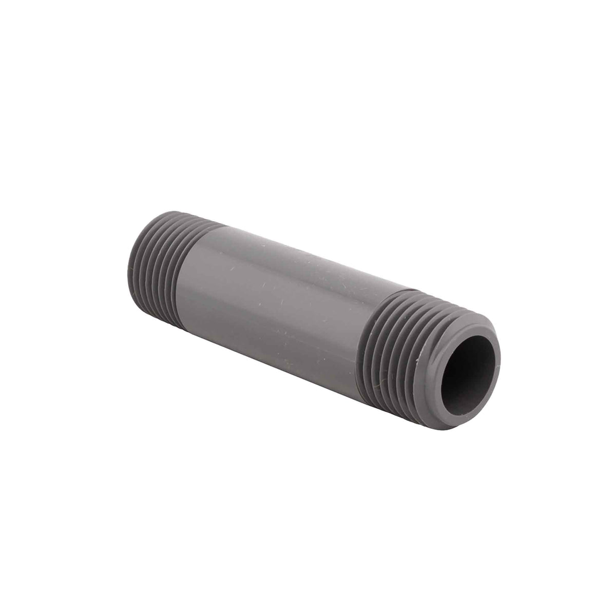 Mamelon Sch80 en PVC gris, 1/2" x 2"