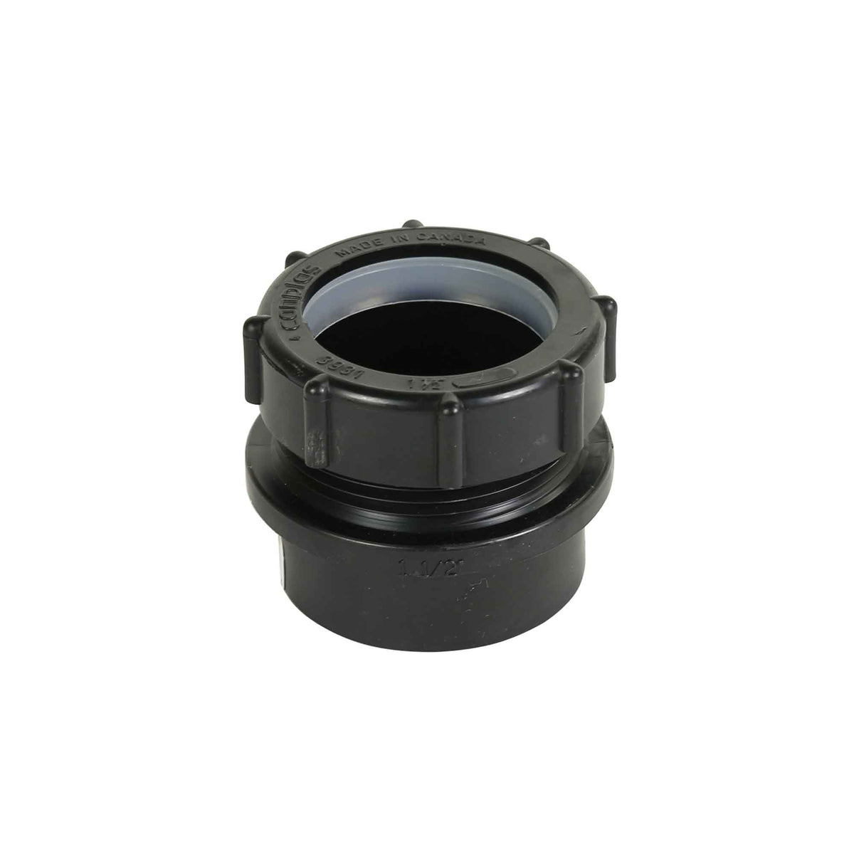 Adaptateur de siphon mâle ABS-DWV «mâle x écrou plastique», 1-1/2"  