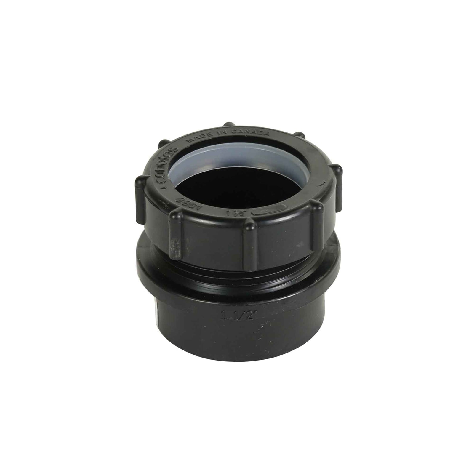Adaptateur de siphon mâle ABS-DWV «mâle x écrou plastique», 1-1/2"  