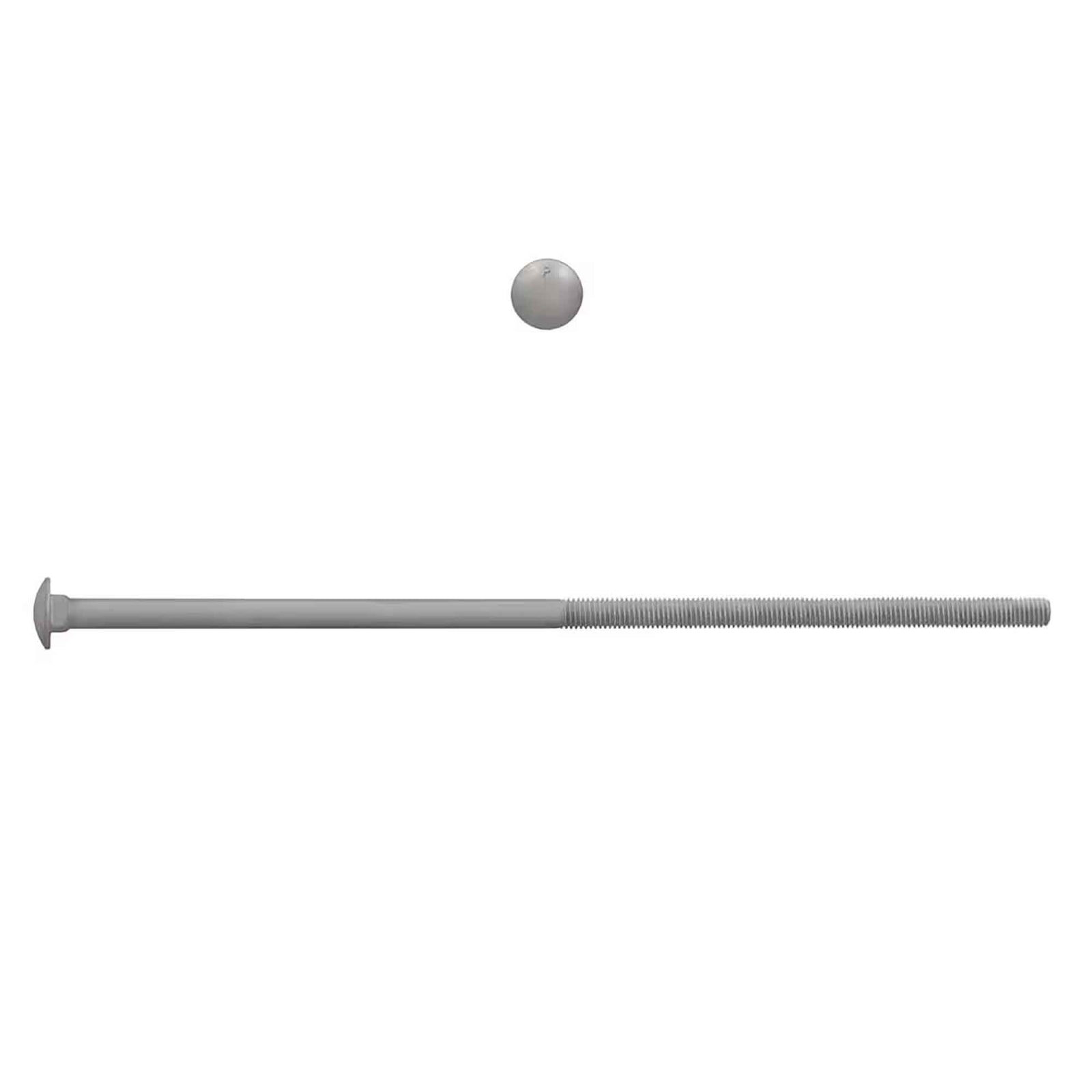 Boulon de carrosserie galvanisé, 3/8" x 6" (50 unités)
