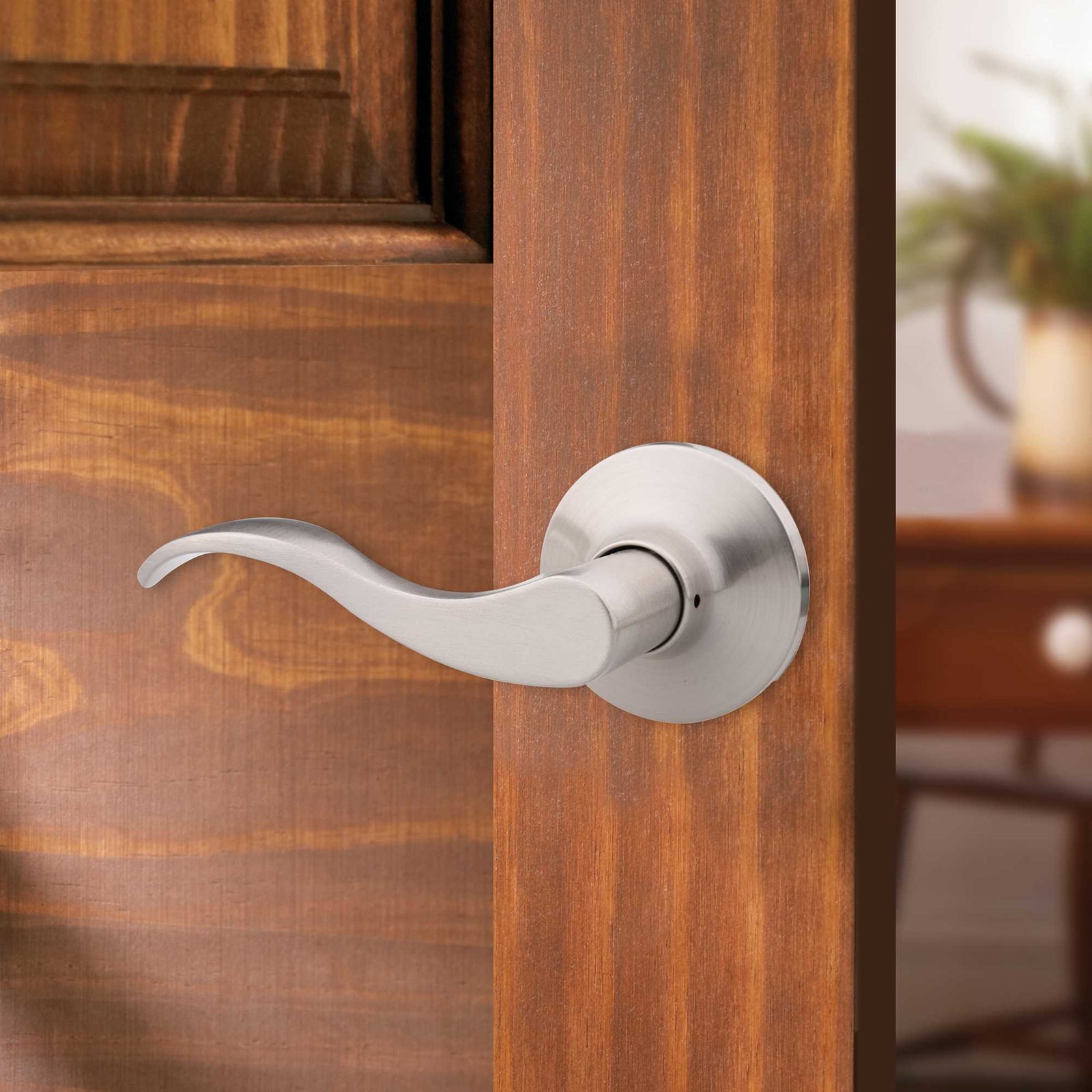 Poignée de passage Layton, nickel satin
