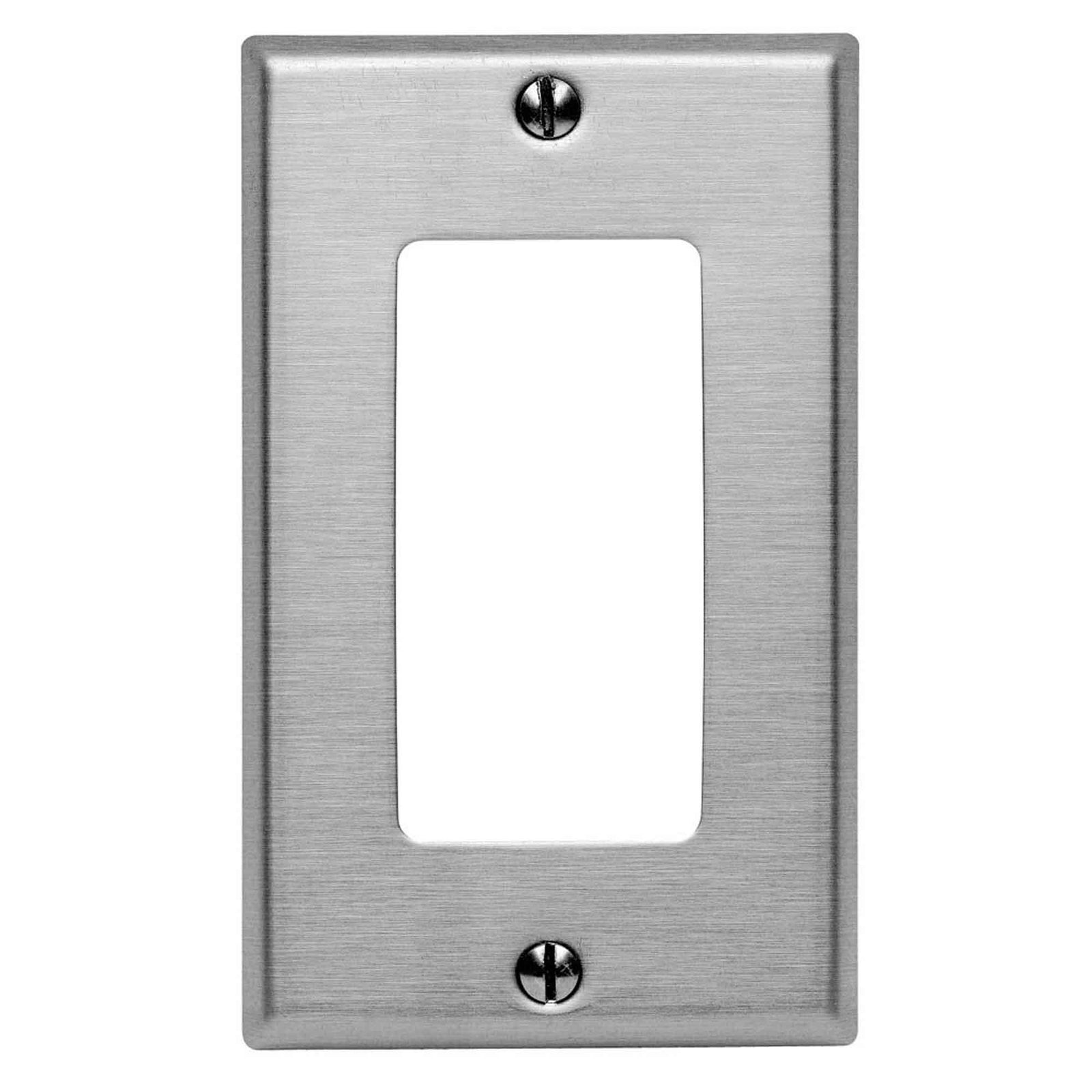 Plaque murale Decora avec 1 dispositif, acier inoxydable