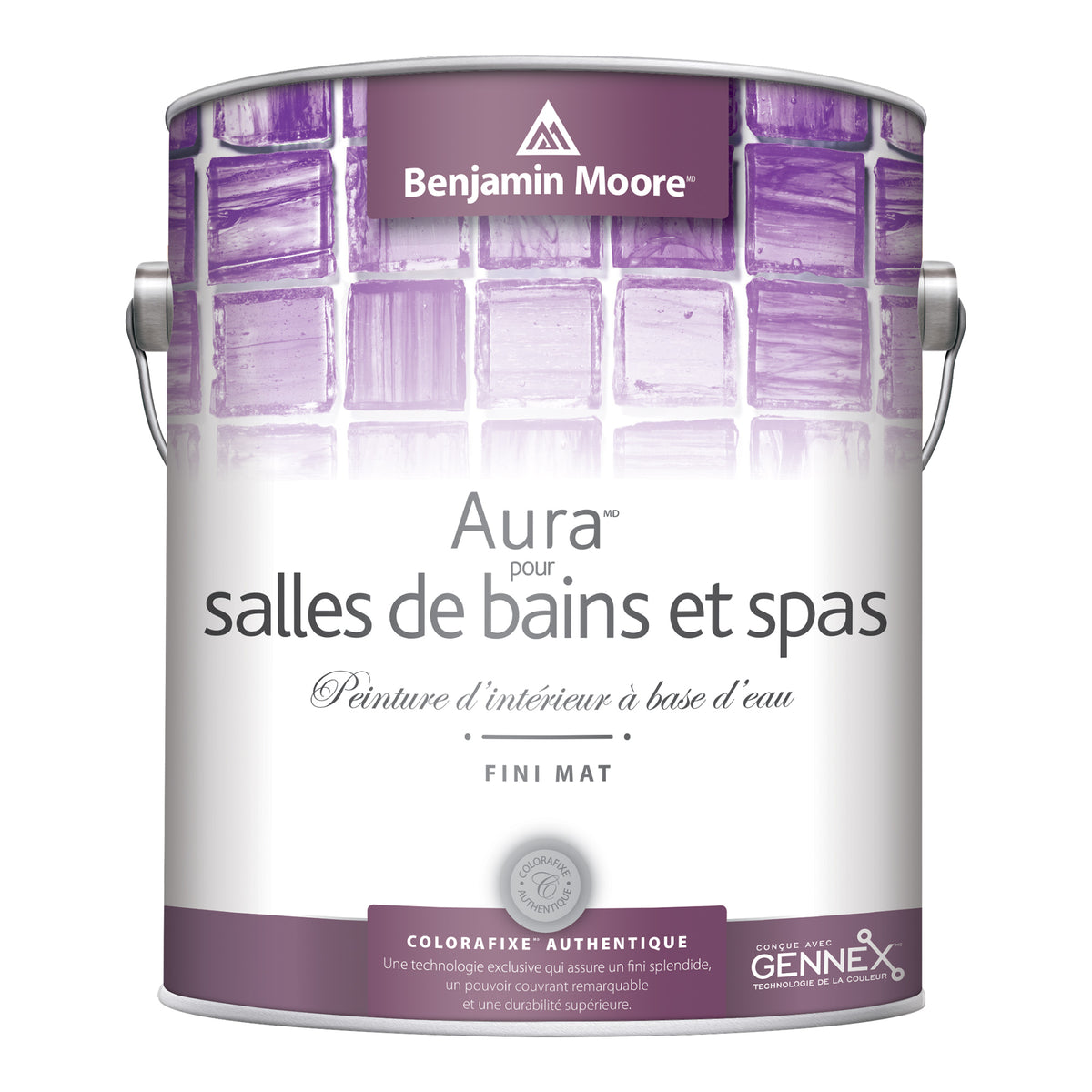 Peinture d’intérieur pour salles de bain et spas à base d’eau Aura - fini mat, base 1, 3,79L