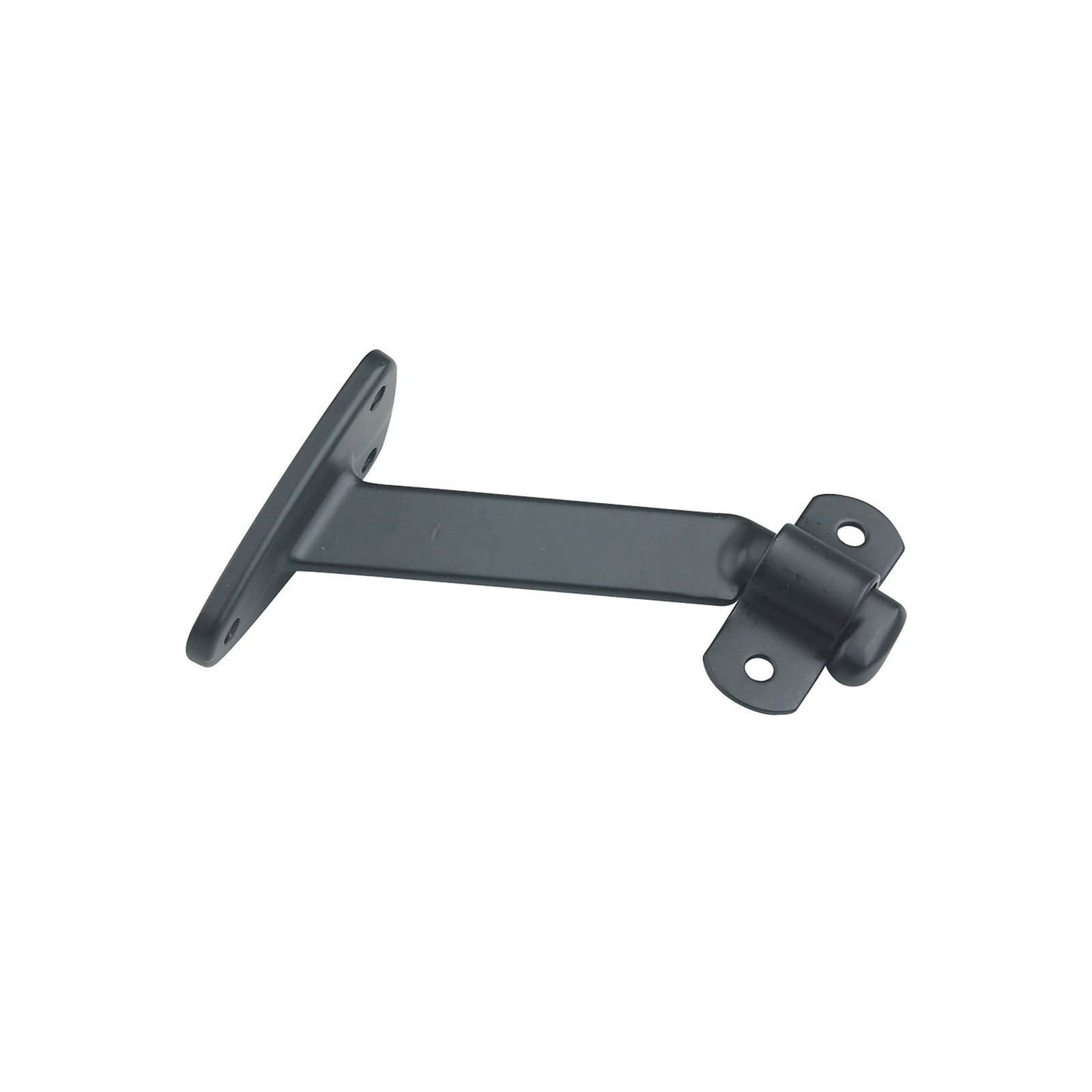 Support robuste en aluminium à bras long pour main courante en bois de 4-1/16'', noir