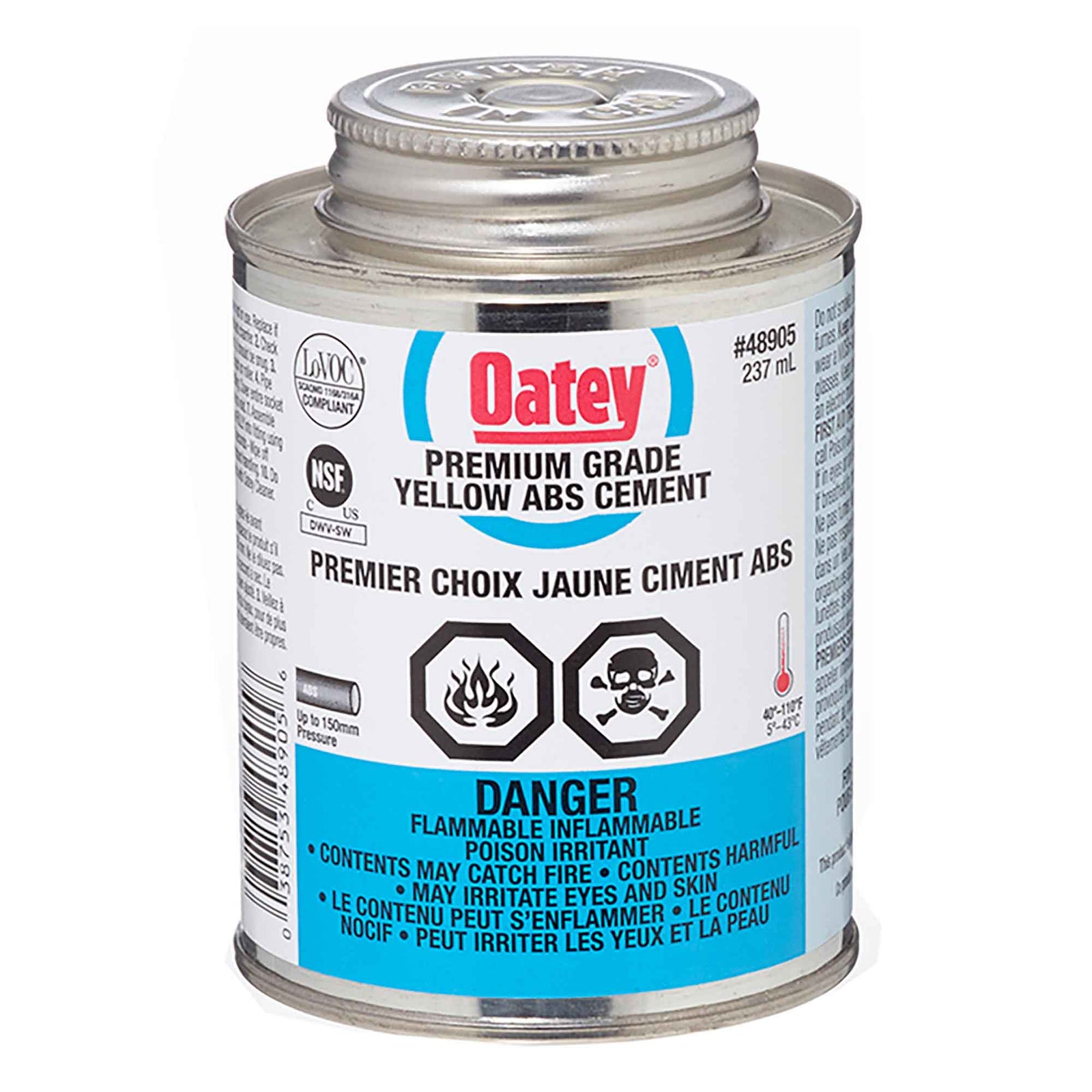 Ciment ABS jaune de premier choix, 237 ml