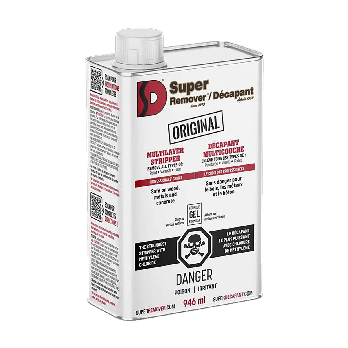 Décapant multicouche Super Décapant pour peinture, vernis et colle, 946 ml