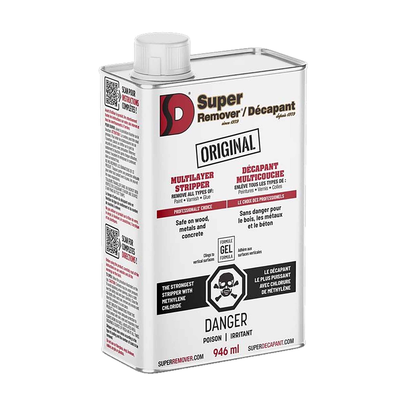 Décapant multicouche Super Décapant pour peinture, vernis et colle, 946 ml