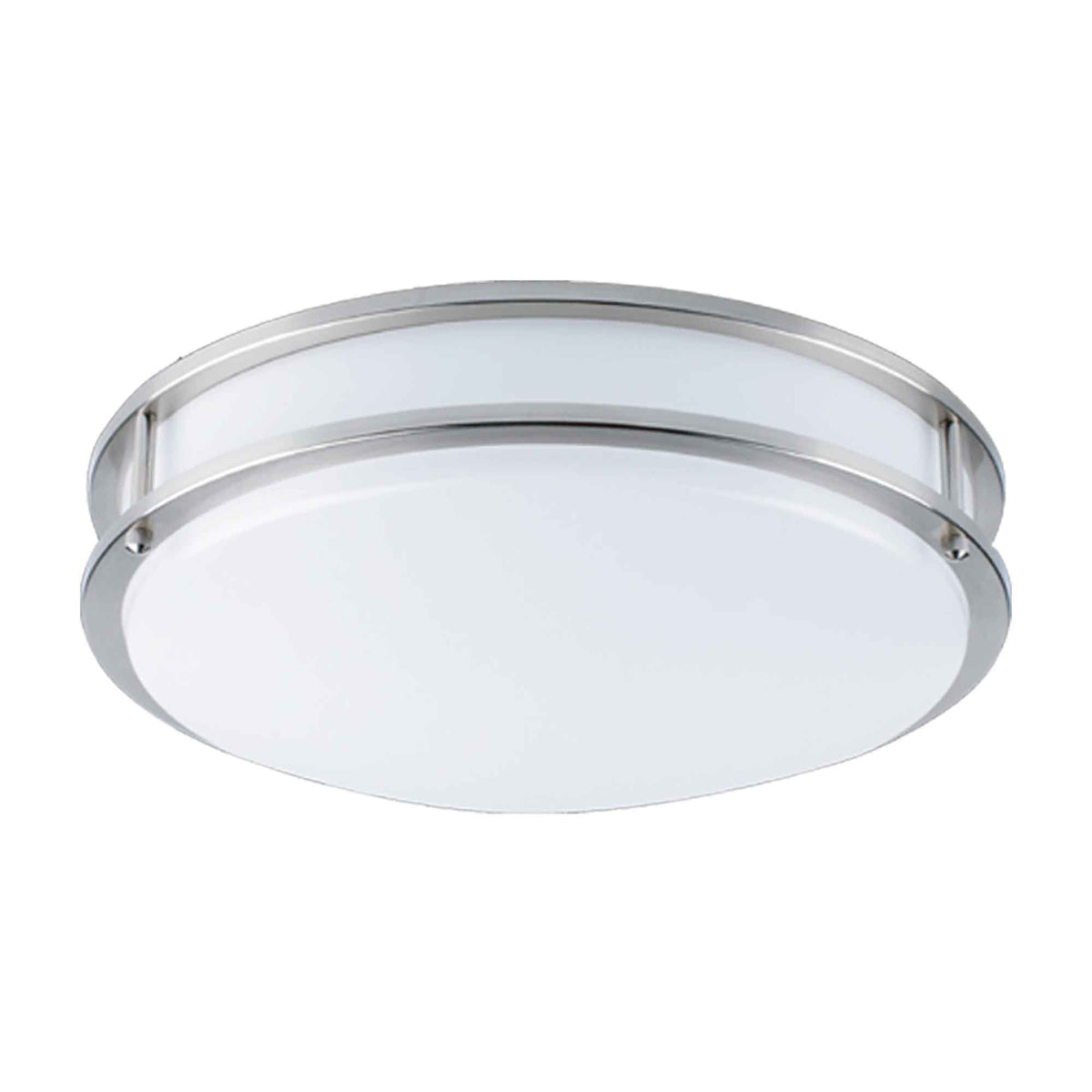 Plafonnier Milano avec DEL intégrées de 12", nickel brossé