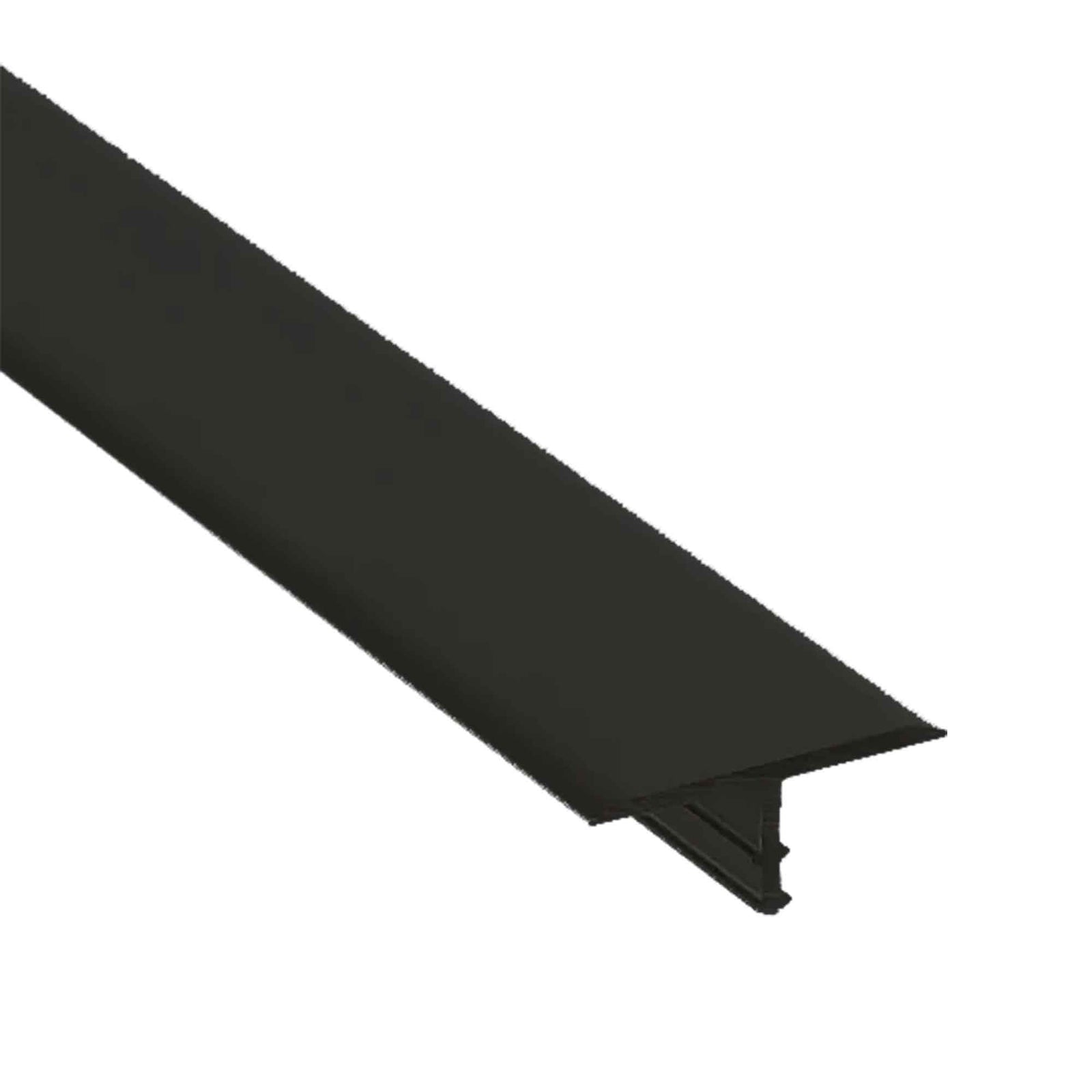 Moulure en T en aluminium anodisé, 7/8" x 8' (noir mat)