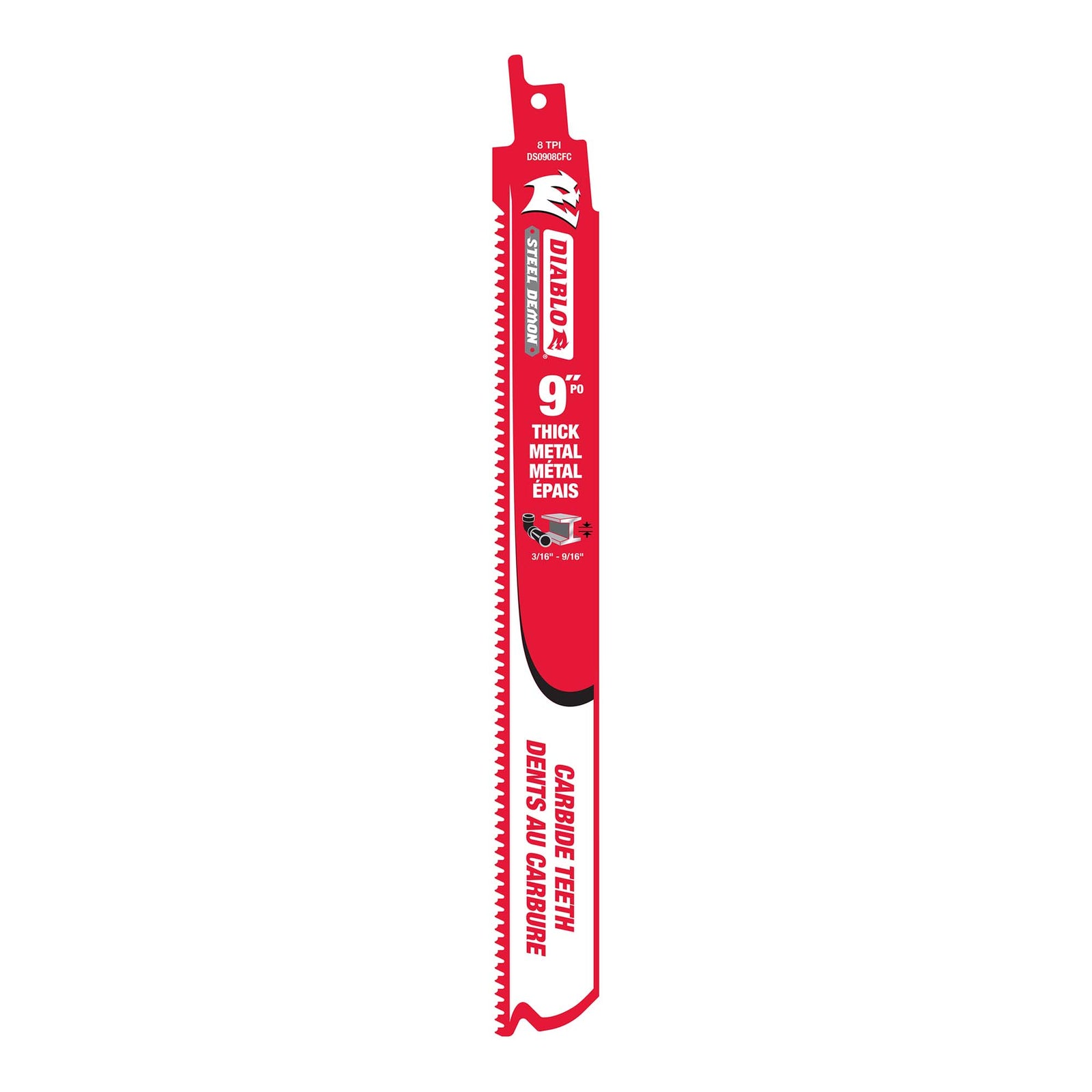 Lame alternative en carbure Diablo pour le métal épais de 9" - 8 DPP