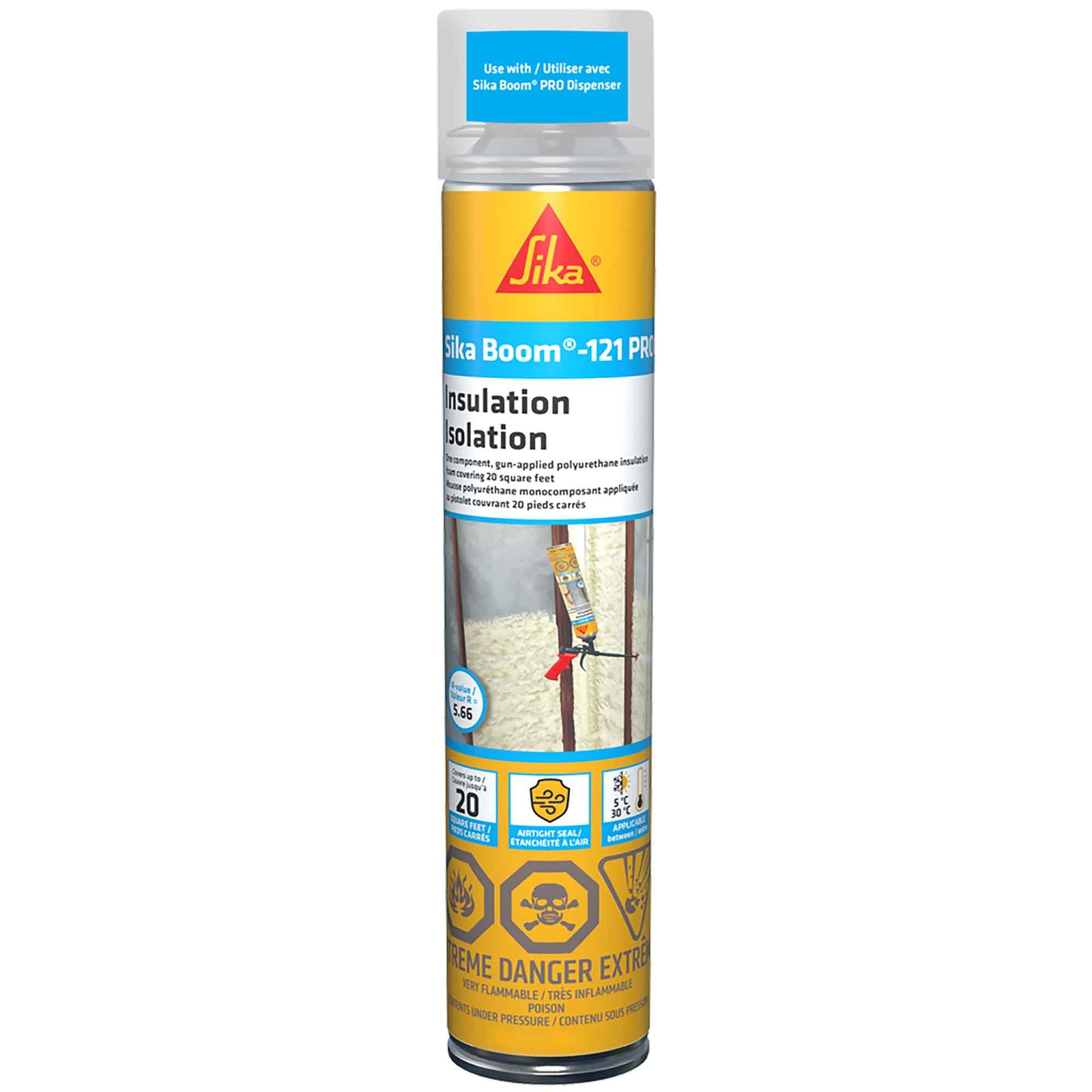 Mousse polyuréthane d'isolation Sikaboom - 121 PRO, 770 g