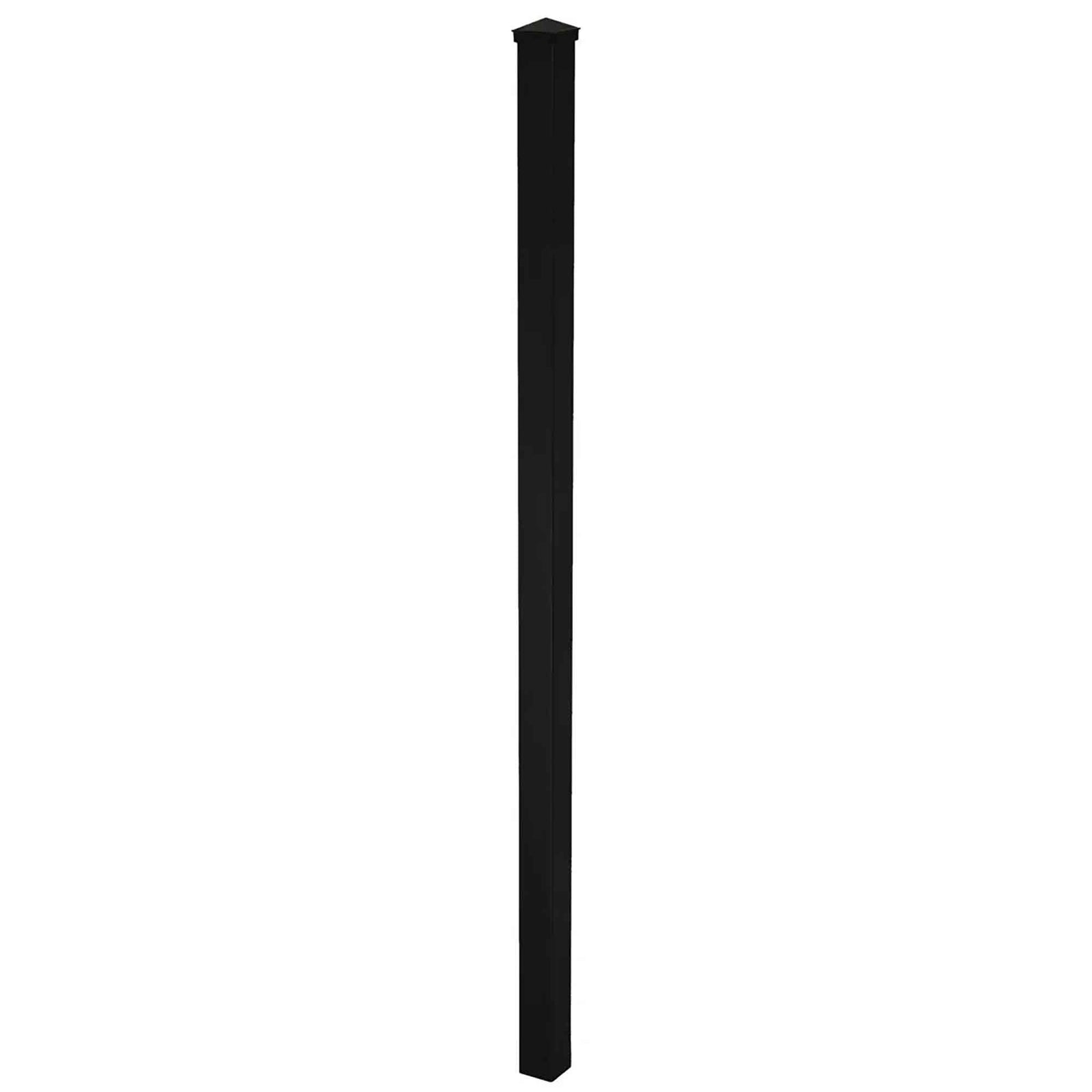 Poteau pour l'installation de clôture de 4' à 5' de hauteur, 96'' (noir)