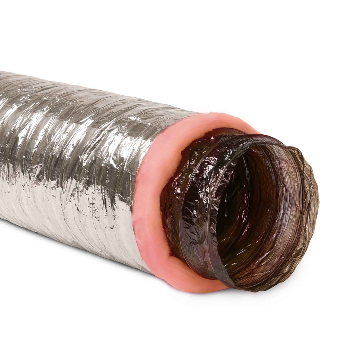 Conduit d'air argent en polyester à deux plis, 6" x 10'