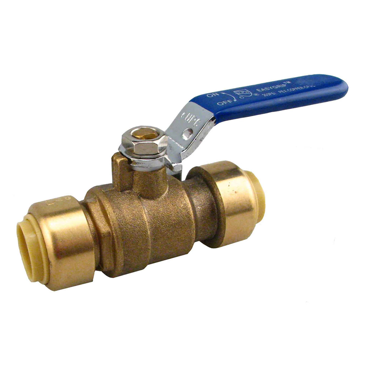 Valve à bille à pousser sans plomb, 1/2"