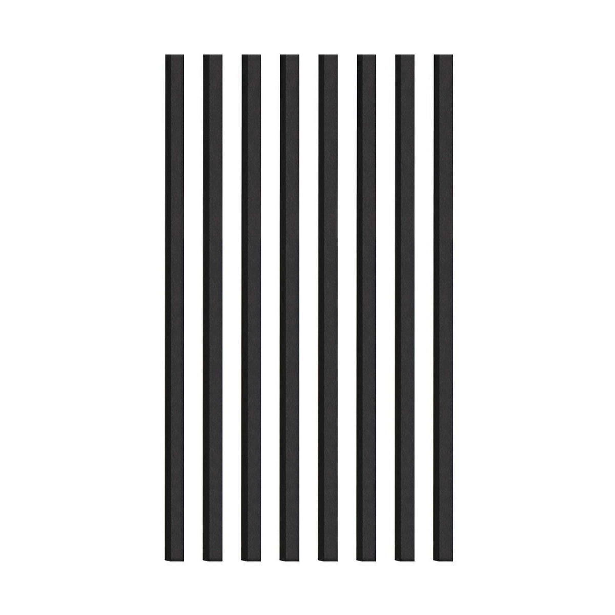 Balustres carrés et noirs Estate, 3/4'' x 26'', emballage de 10 unités