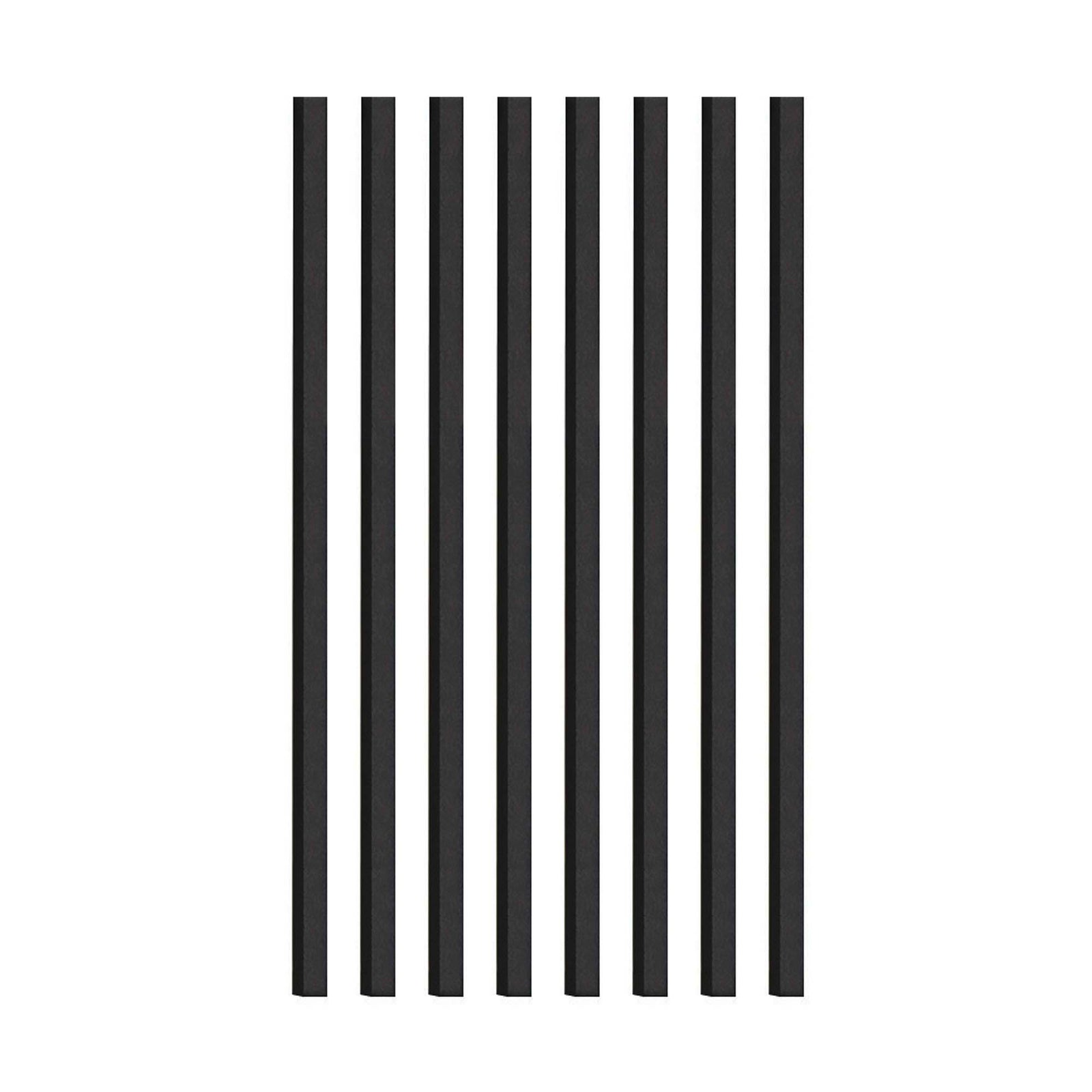 Balustres carrés et noirs Estate, 3/4'' x 26'', emballage de 10 unités