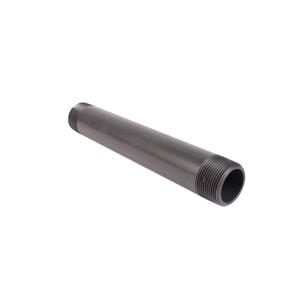 Mamelon Sch80 en PVC gris, 1/2" x 4"