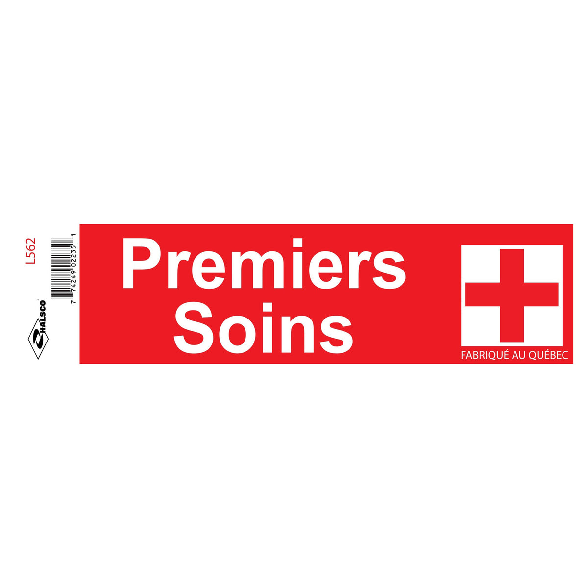 Autocollant en vinyle "Premiers soins", 2" x 8"