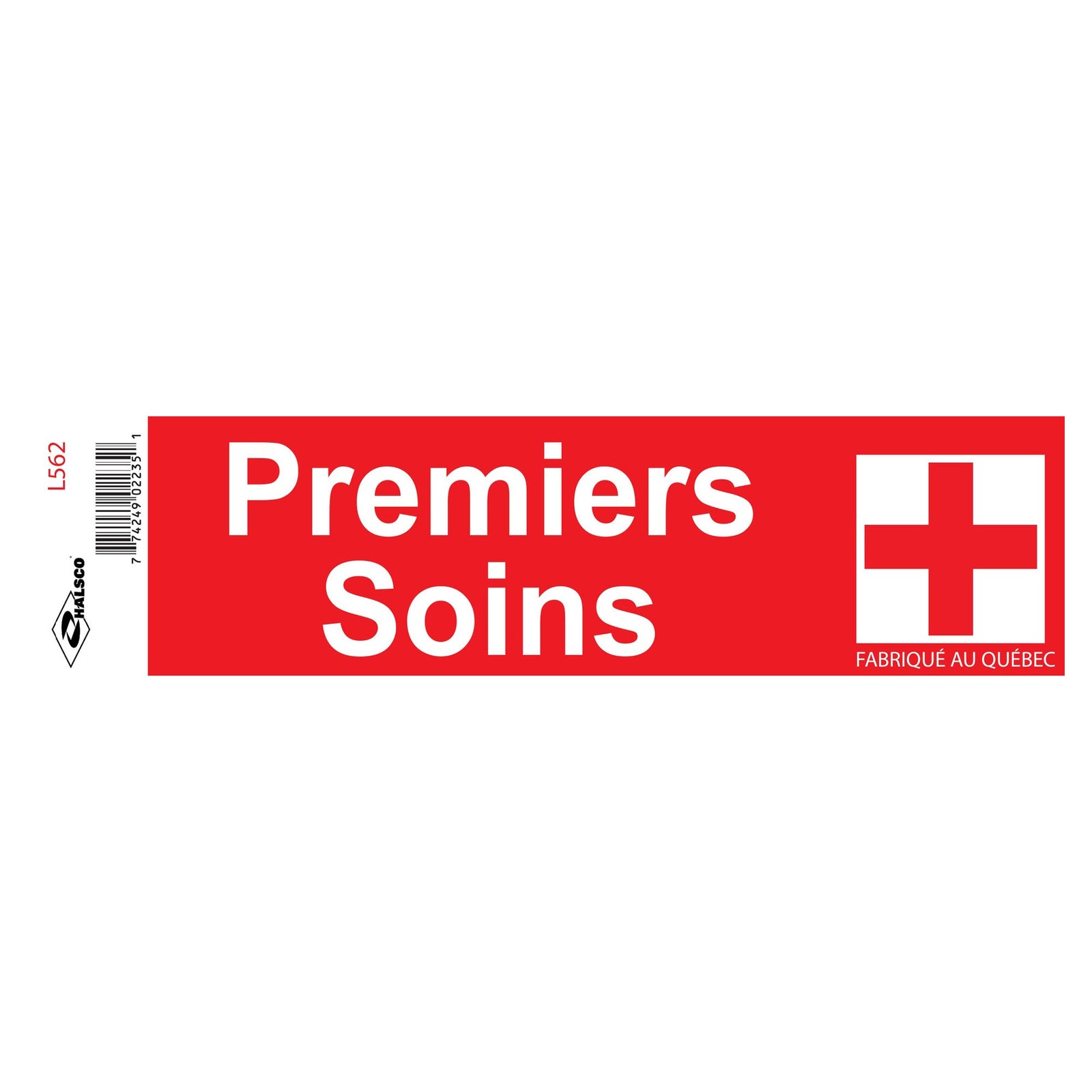 Autocollant en vinyle "Premiers soins", 2" x 8"