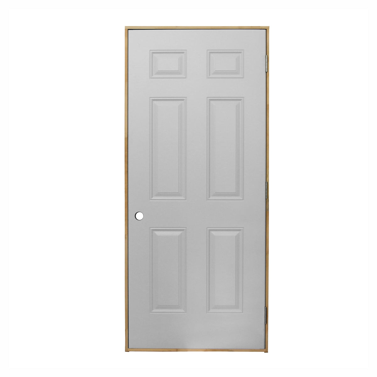 Porte de cabanon en acier avec penture à droite et cadre, 36" x 4-9/16"