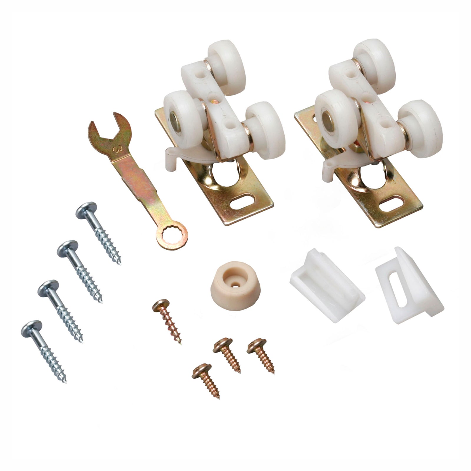 Roulettes et accessoires pour porte escamotable, 125 lb