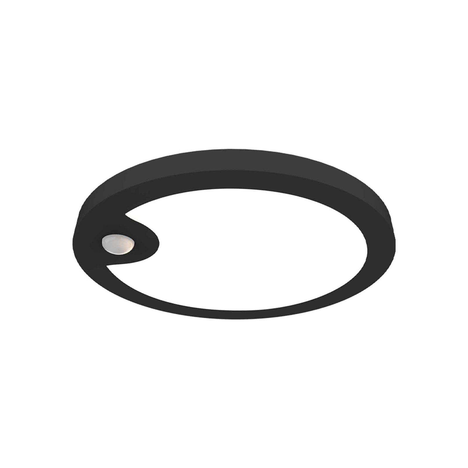 Plafonnier ultra mince pour placard avec DEL de 5"avec détecteur de mouvement, noir