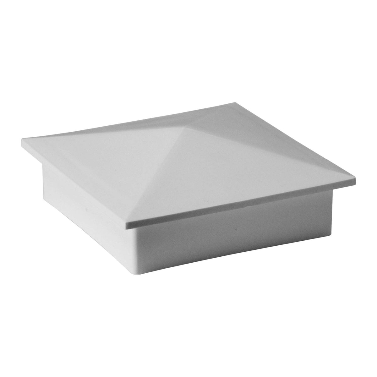 Capuchon de plastique pour poteaux d'aluminium de 2'' X 2'', blanc