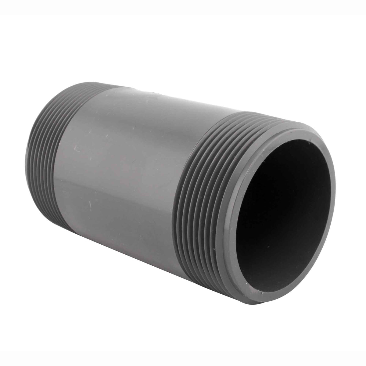 Mamelon Sch80 en PVC gris, 3/4" x 3"