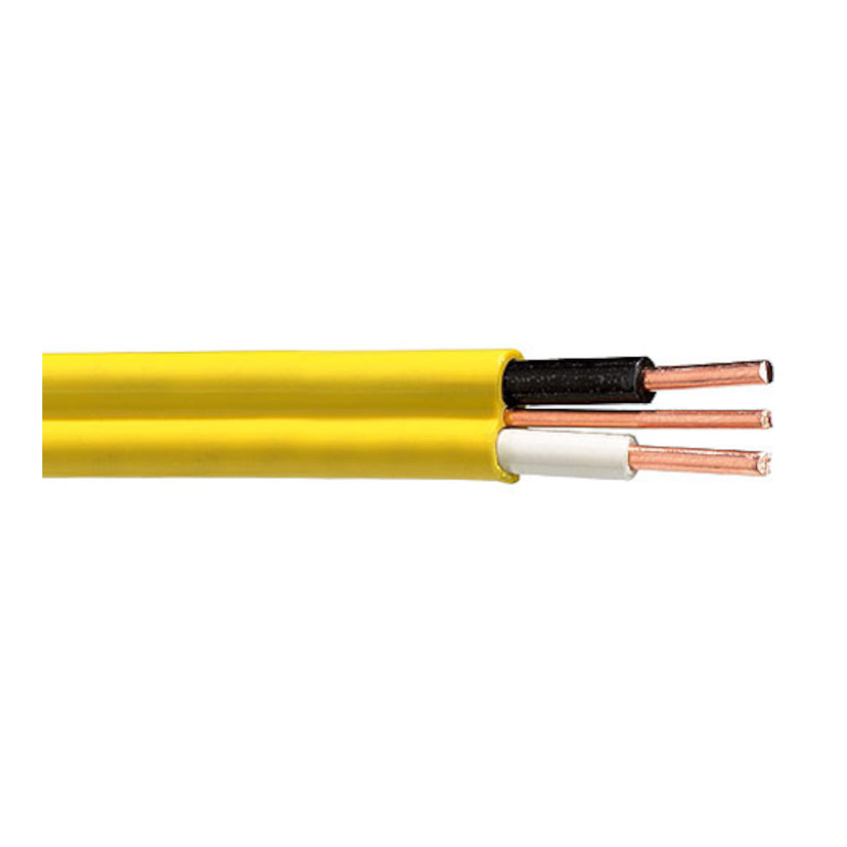 Fil domestique de construction NMD90 12/2 en jaune, 20 m