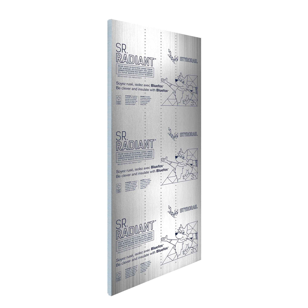 Panneau isolant rigide SR.RADIANT, 3'' x 4' x 8'-4'' (R17 / 10 PSI)