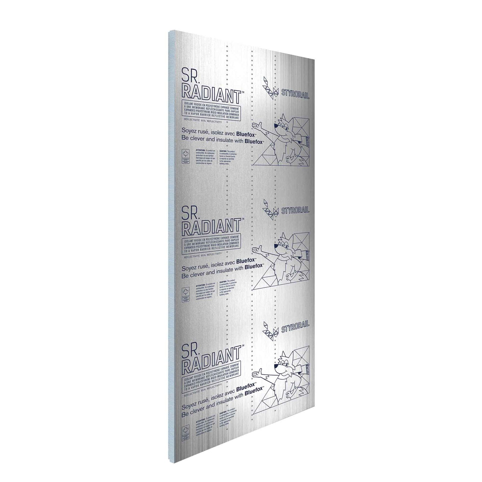 Panneau isolant rigide SR.RADIANT, 3'' x 4' x 8'-4'' (R17 / 10 PSI)