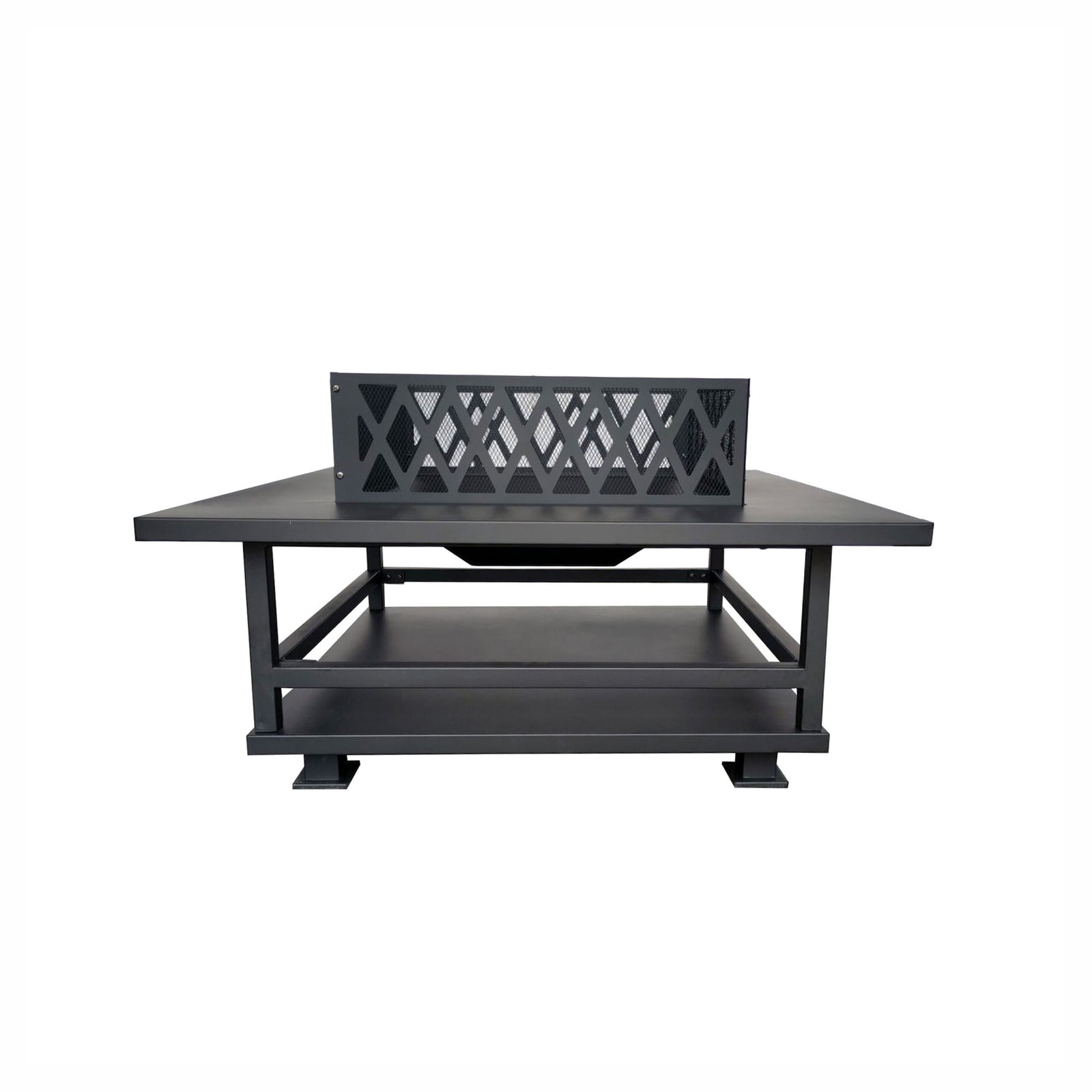 Foyer d'extérieur avec rangement pour bûches et tisonnier, 36" x 36" x 22,52"