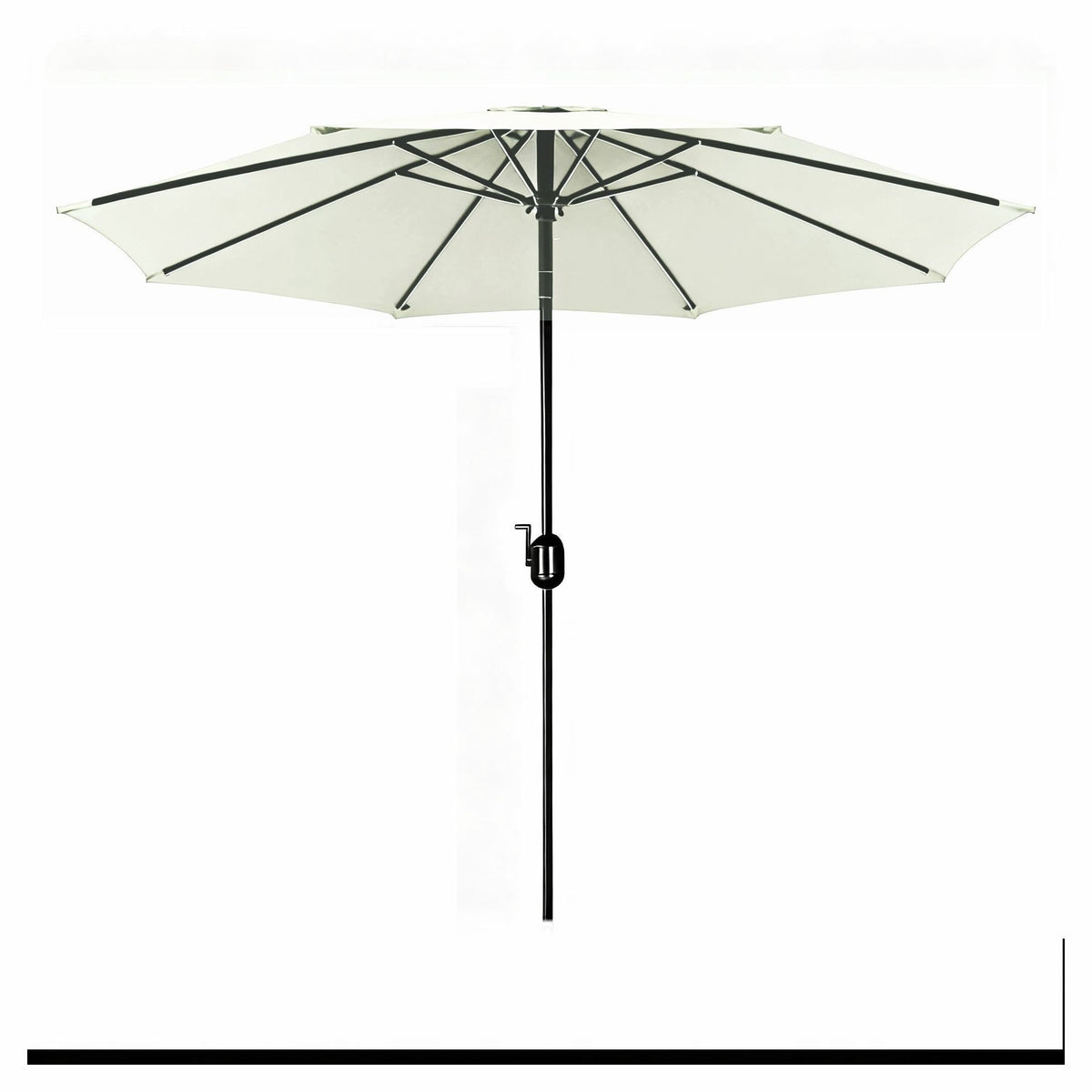 Parasol de marché en aluminium de 9', pierre