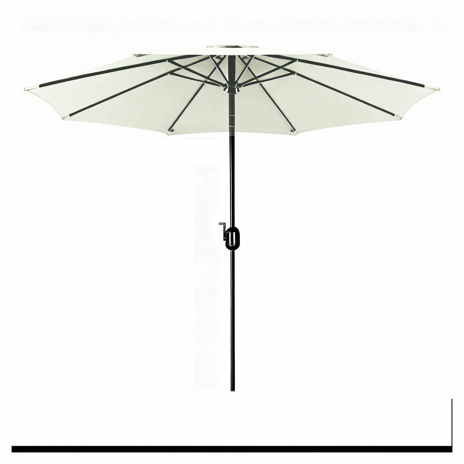 Parasol de marché en aluminium de 9', pierre