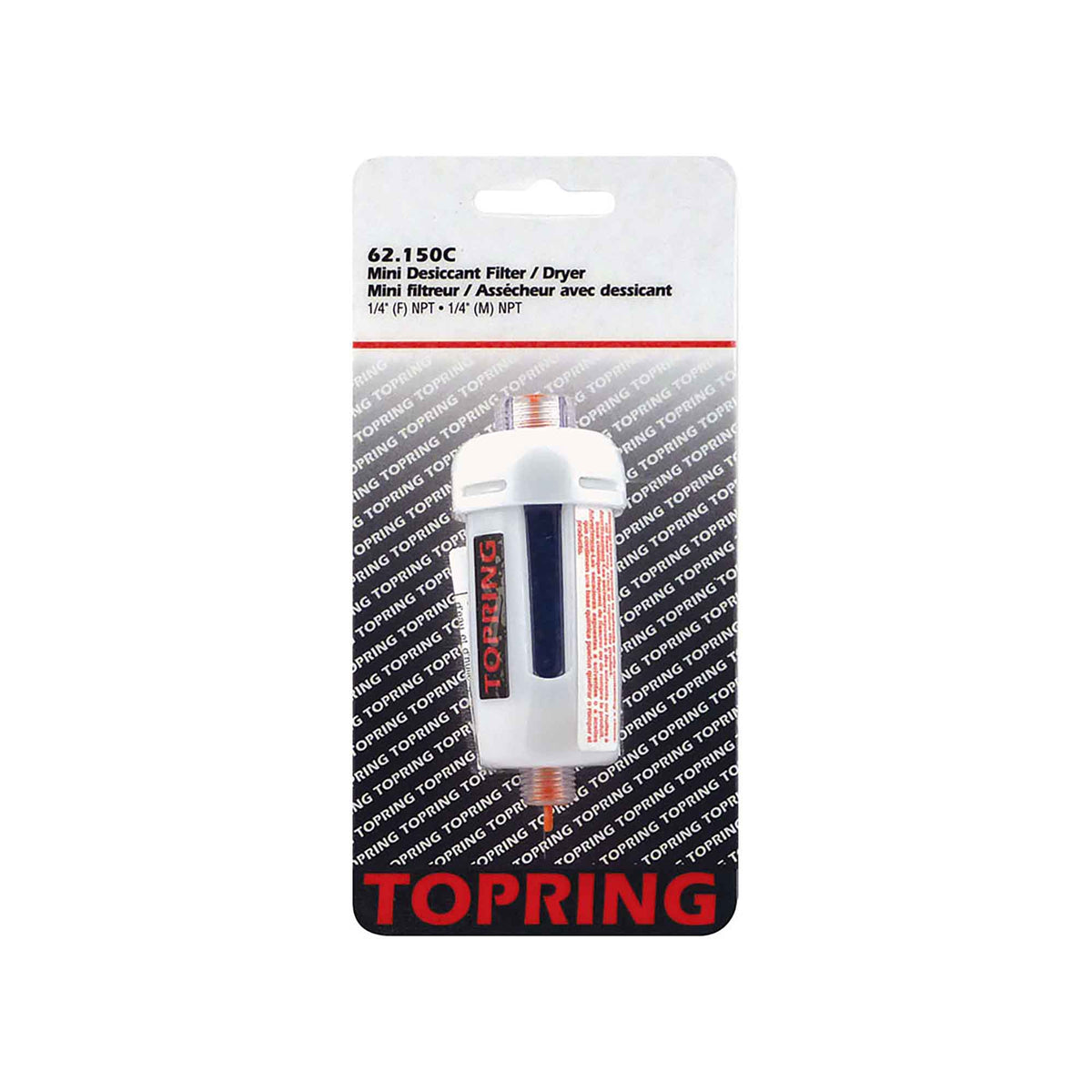 Filtre à eau et à huile jetable de 95 mm pour outil à air, 1/4 (F-M) NPT