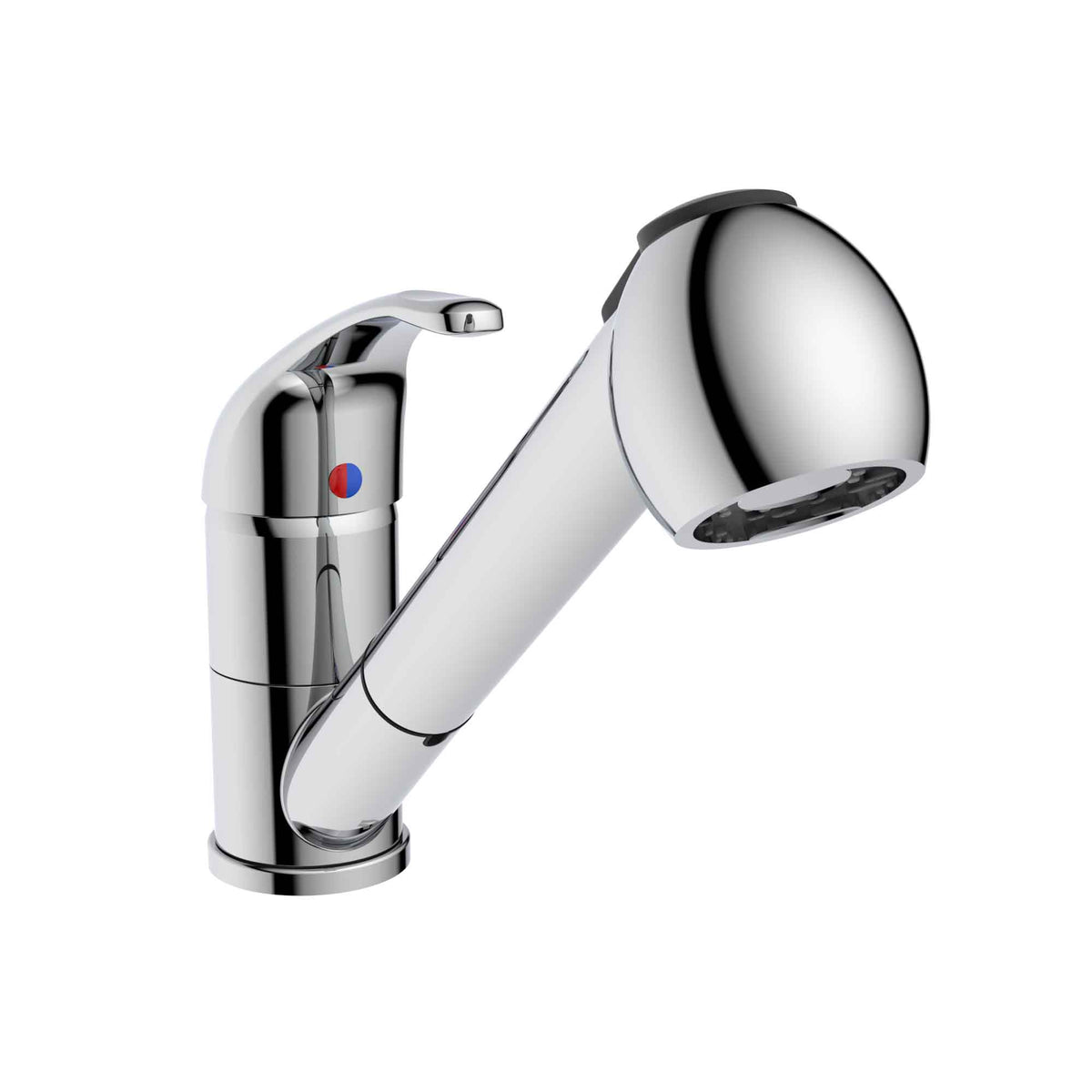 Robinet pour évier de cuisine avec bec amovible, chrome