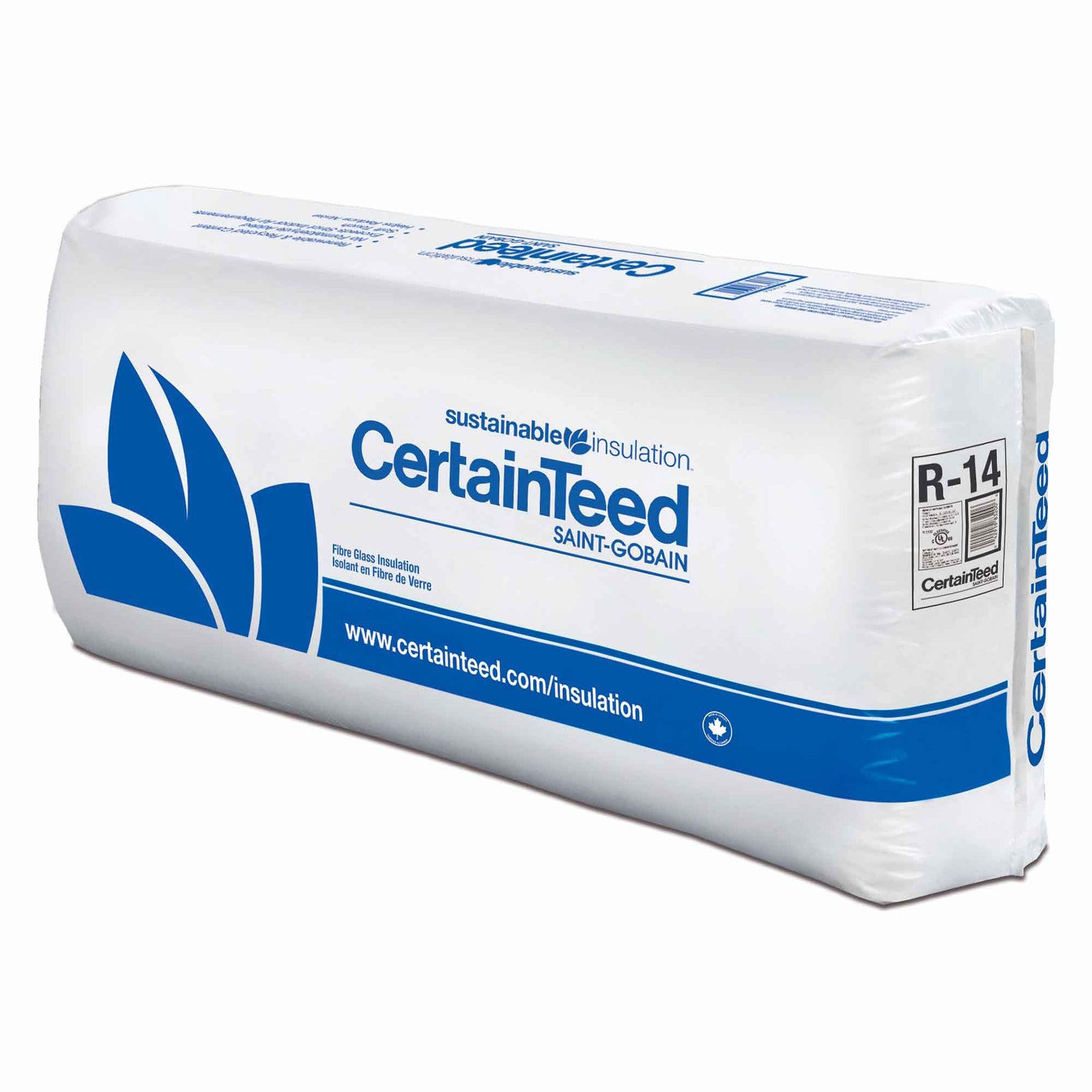Isolant en fibre de verre R-14 Sustainable Insulation, 3-1/2" x 15" x 47" (58,75 pi²)