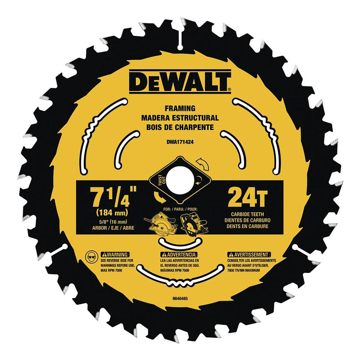 Lame de scie circulaire 7 1/4" 